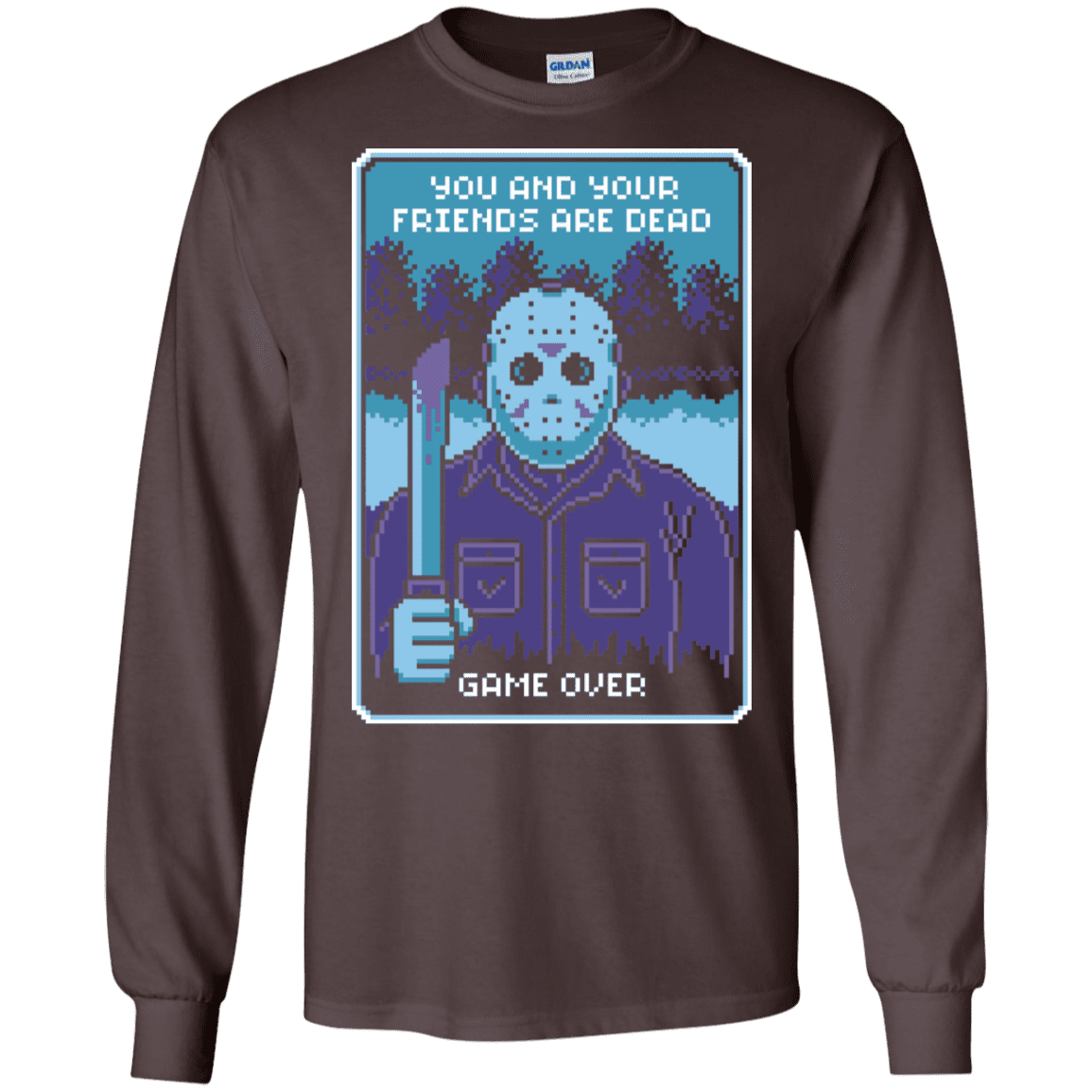 T-Shirts Dark Chocolate / S Game Over Men's Long Sleeve T-Shirt