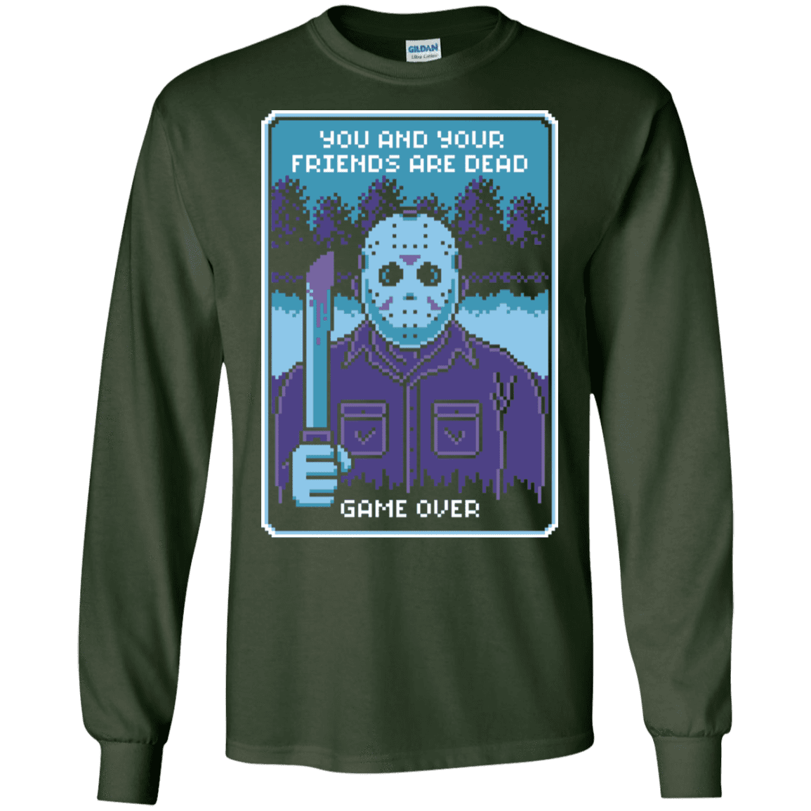 T-Shirts Forest Green / S Game Over Men's Long Sleeve T-Shirt