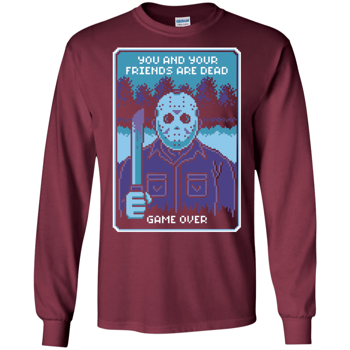 T-Shirts Maroon / S Game Over Men's Long Sleeve T-Shirt