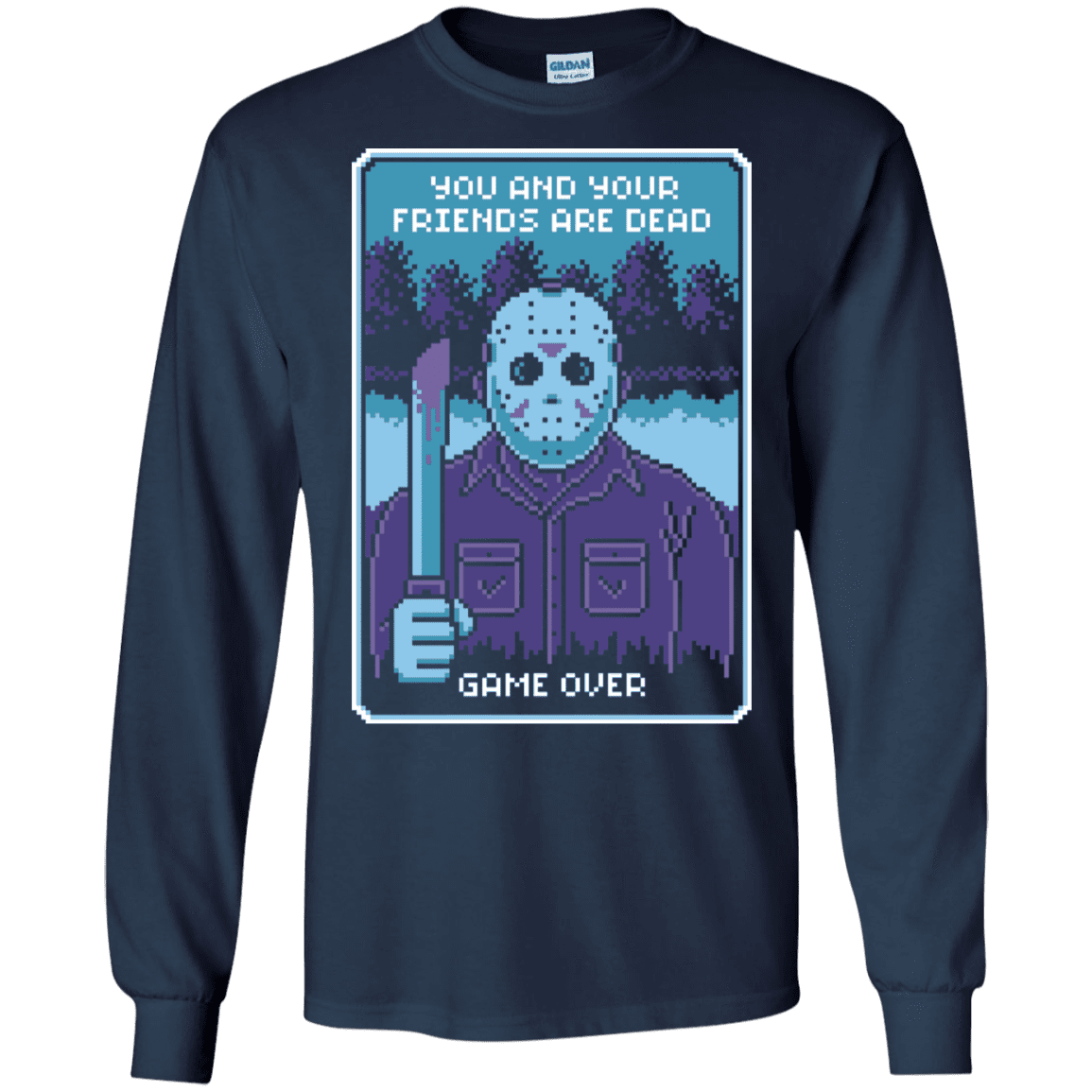 T-Shirts Navy / S Game Over Men's Long Sleeve T-Shirt