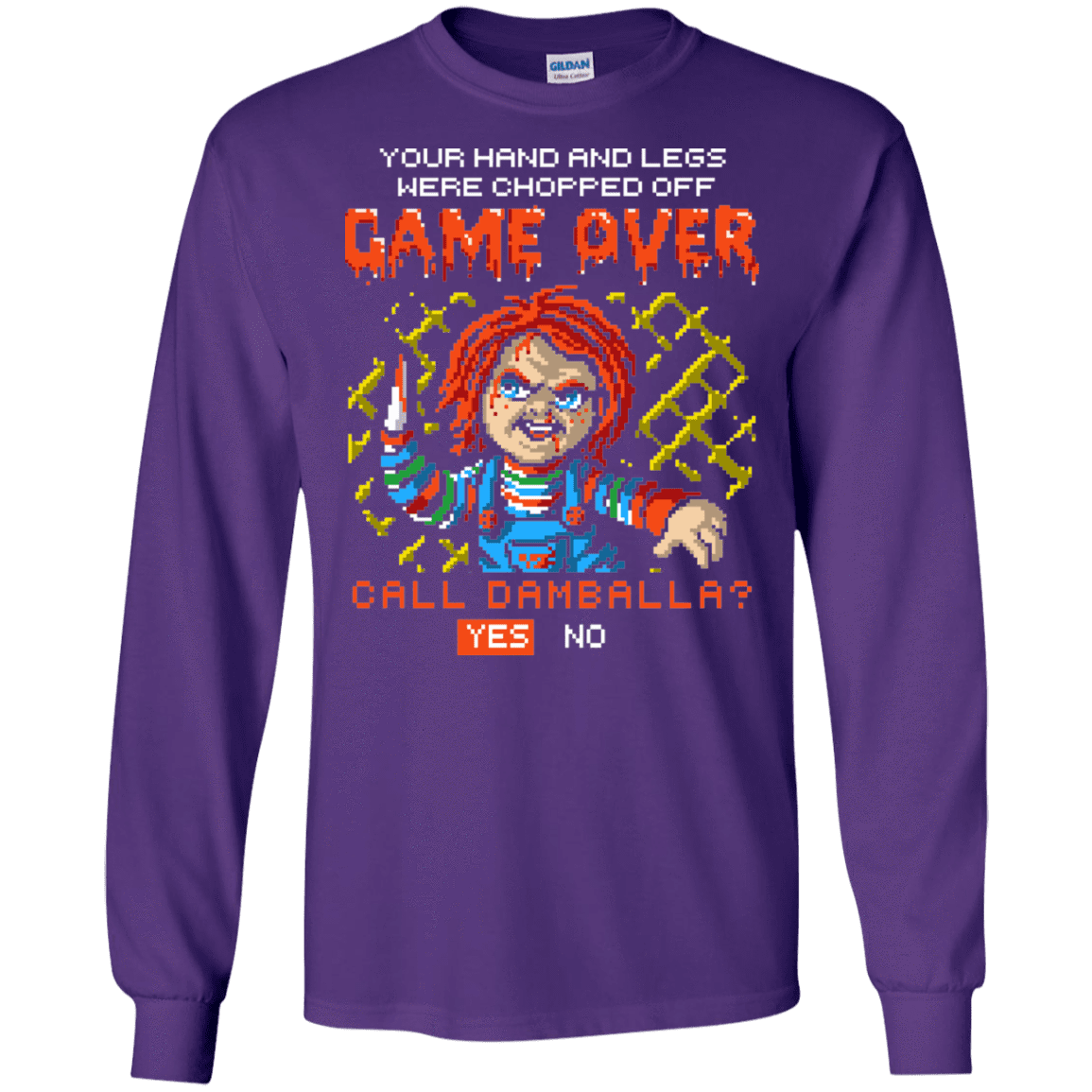 T-Shirts Purple / S Game Over Men's Long Sleeve T-Shirt