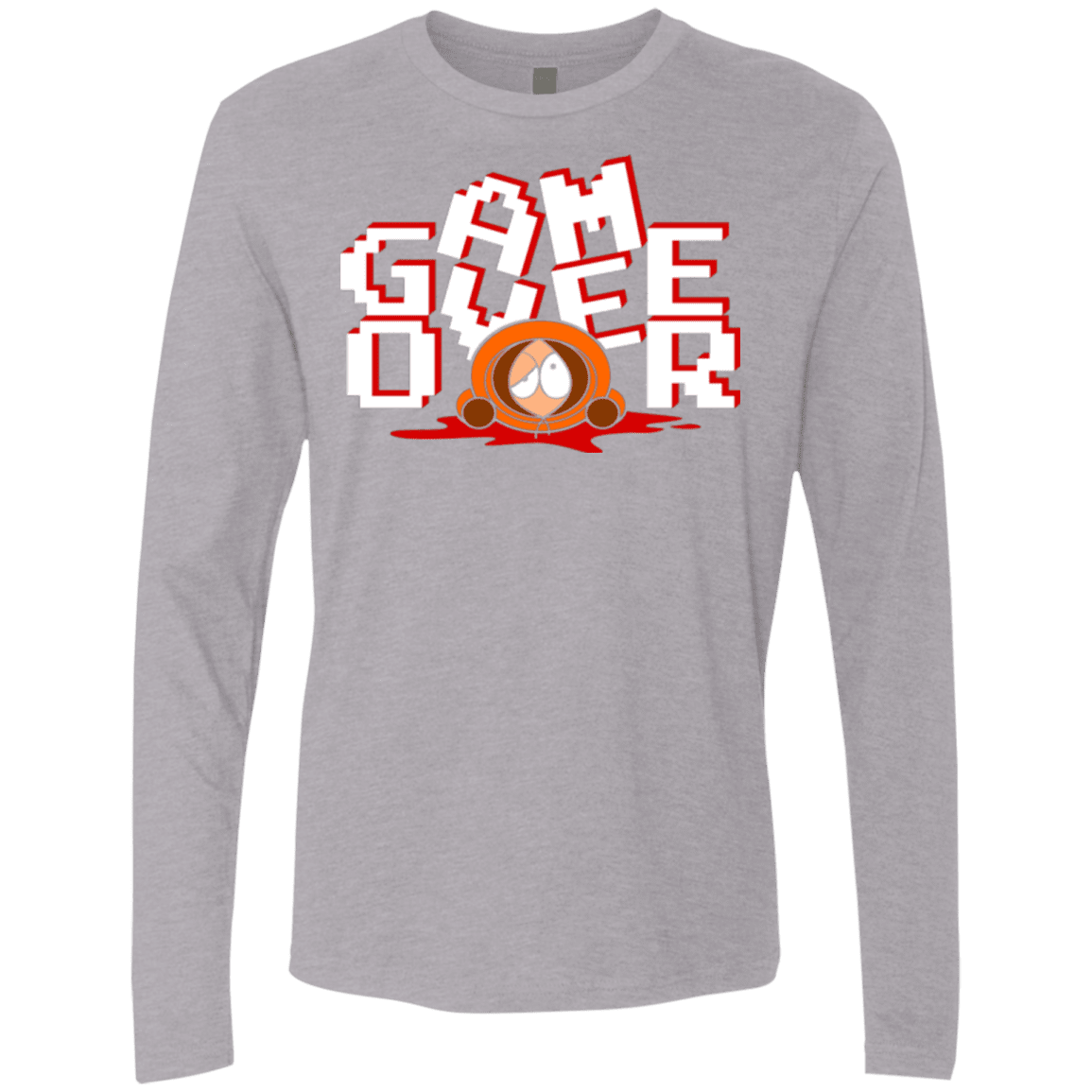 T-Shirts Heather Grey / Small Game over Men's Premium Long Sleeve