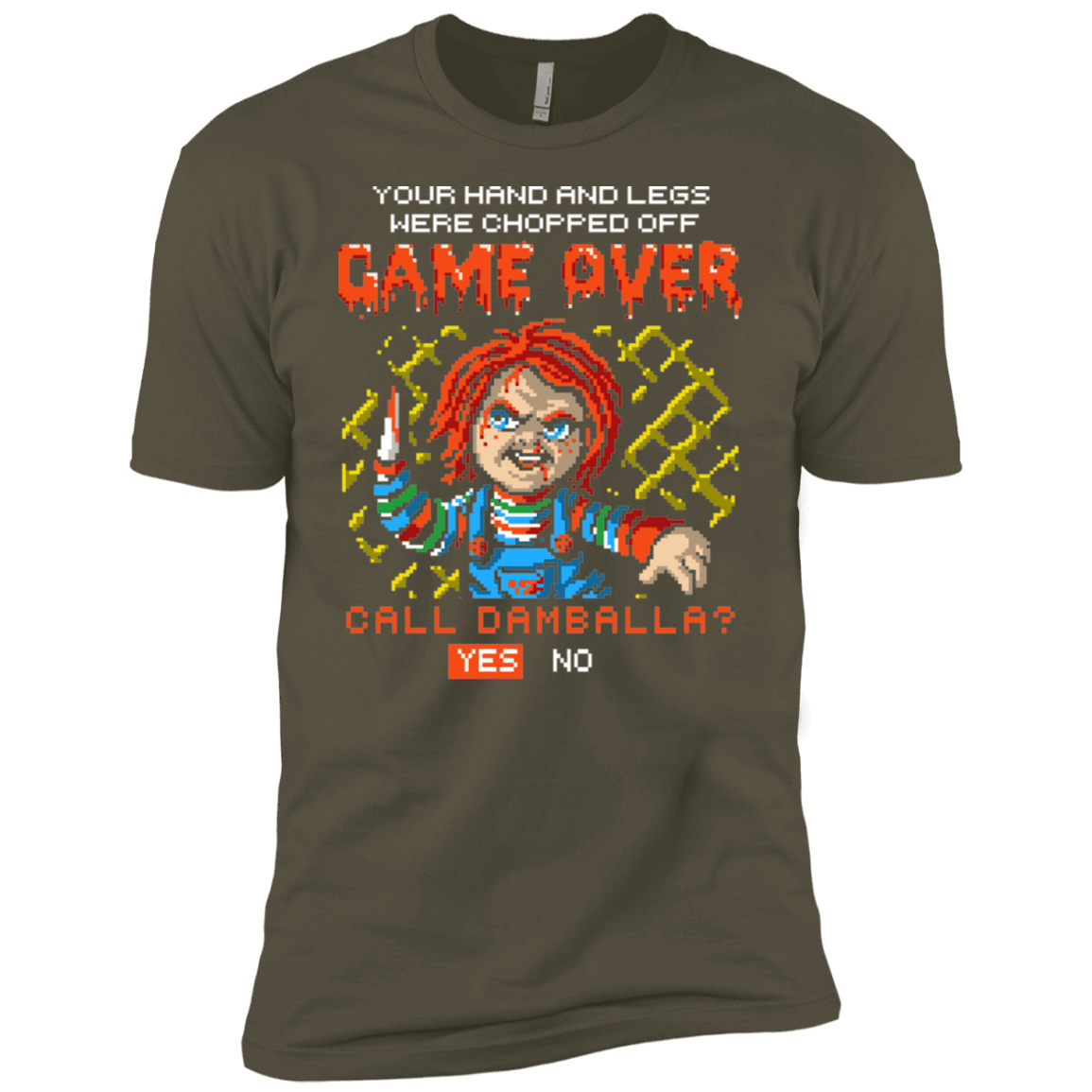 T-Shirts Military Green / X-Small Game Over Men's Premium T-Shirt