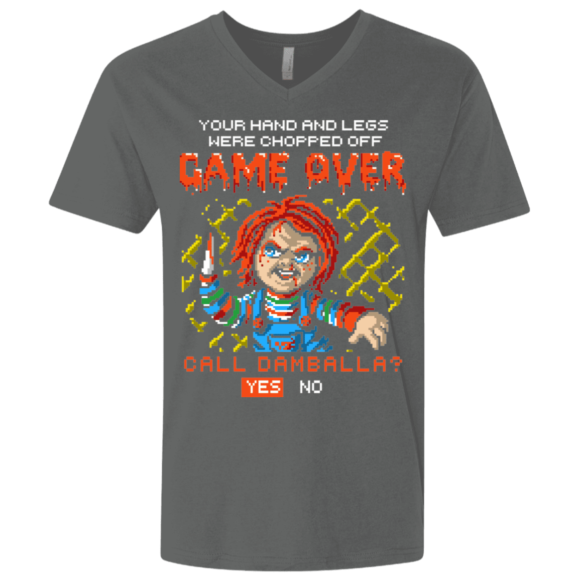 T-Shirts Heavy Metal / X-Small Game Over Men's Premium V-Neck