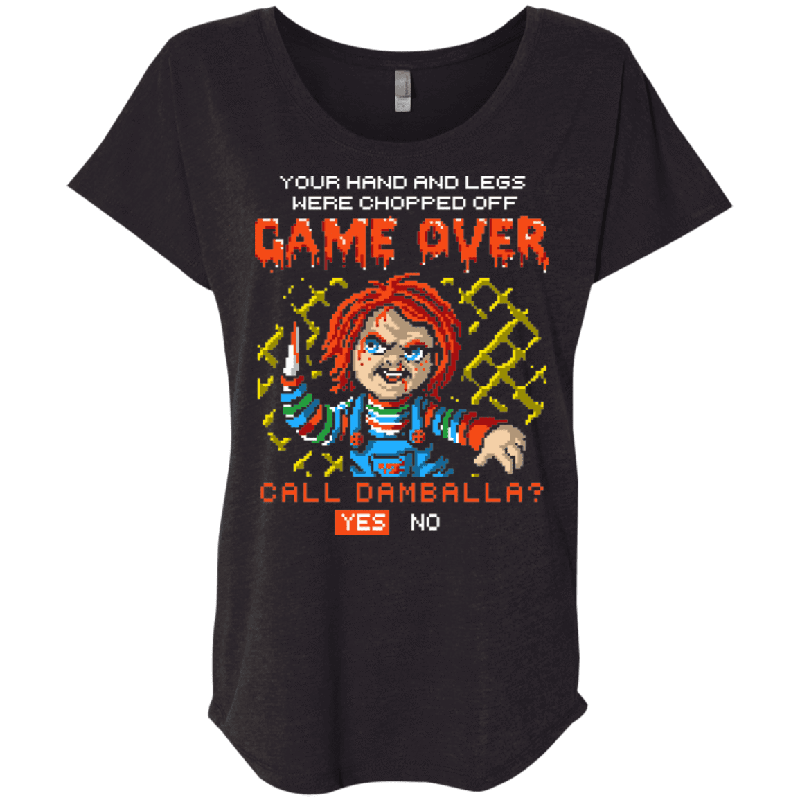 T-Shirts Vintage Black / X-Small Game Over Triblend Dolman Sleeve