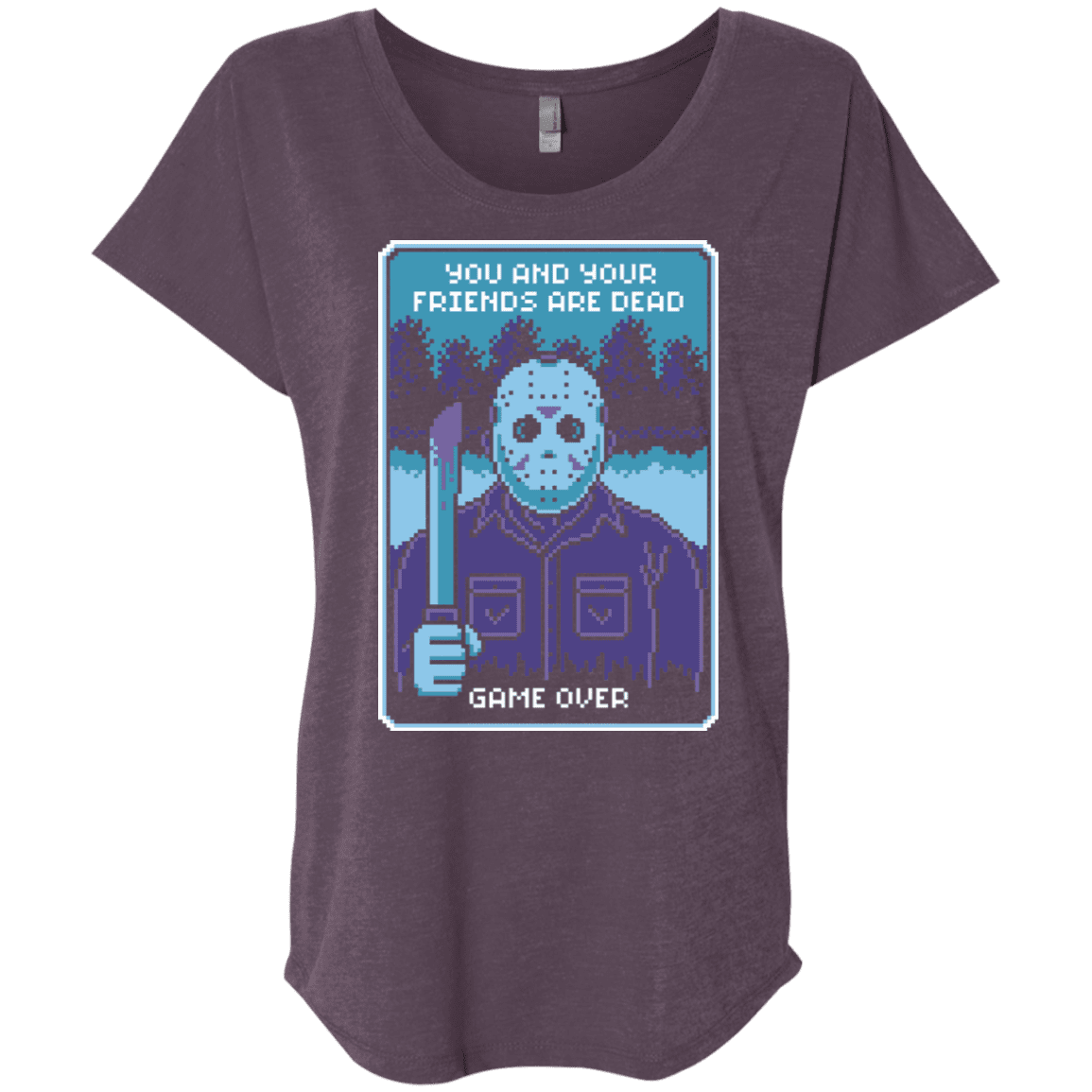 T-Shirts Vintage Purple / X-Small Game Over Triblend Dolman Sleeve