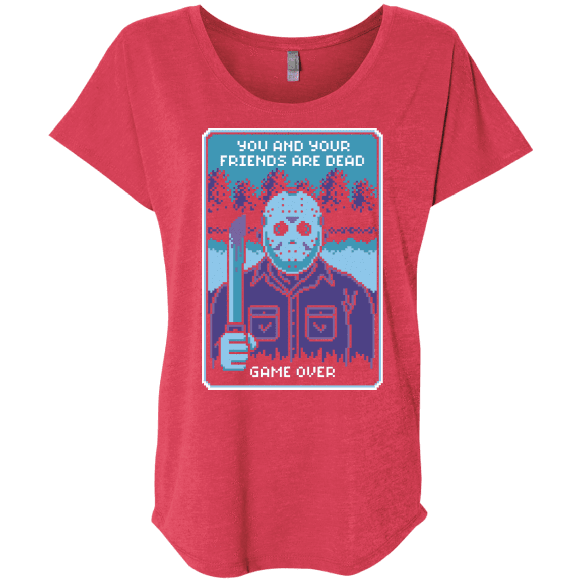 T-Shirts Vintage Red / X-Small Game Over Triblend Dolman Sleeve