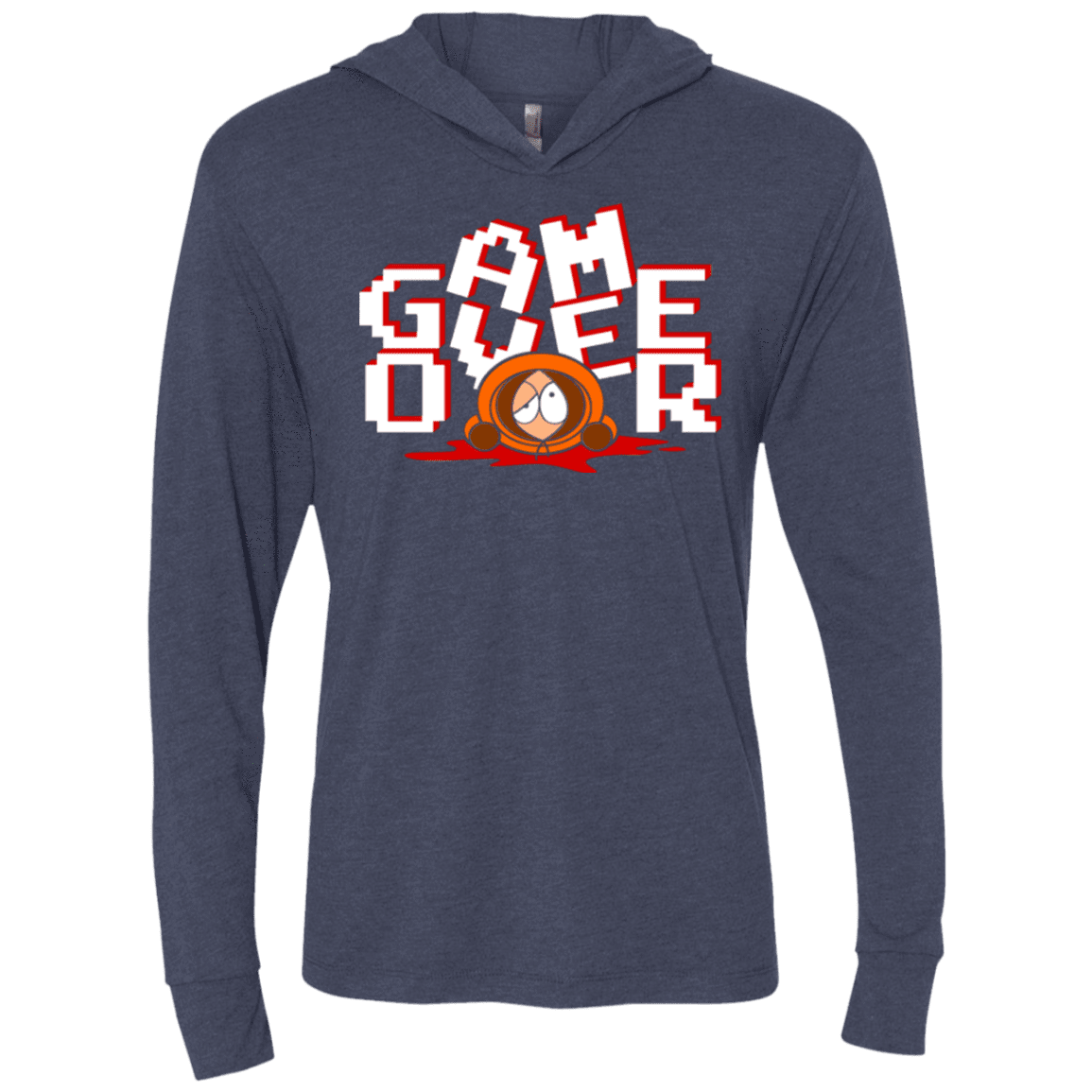 T-Shirts Vintage Navy / X-Small Game over Triblend Long Sleeve Hoodie Tee