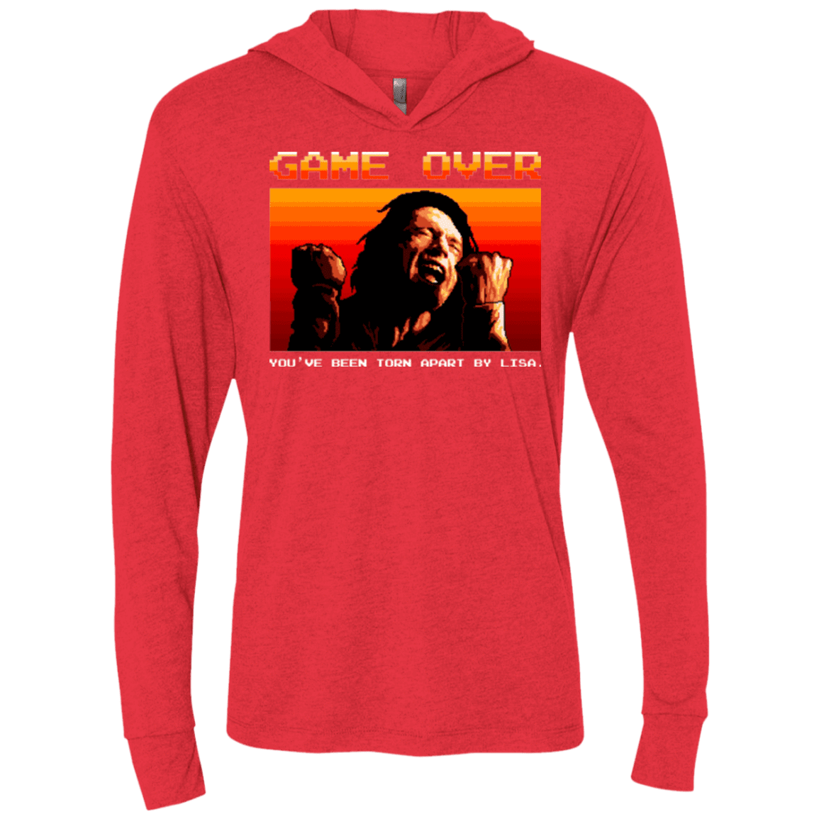 T-Shirts Vintage Red / X-Small Game Over Triblend Long Sleeve Hoodie Tee