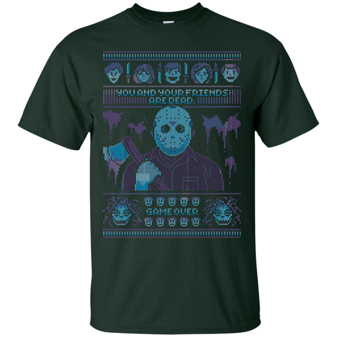 T-Shirts Forest / S Game Over Ugly Sweater T-Shirt