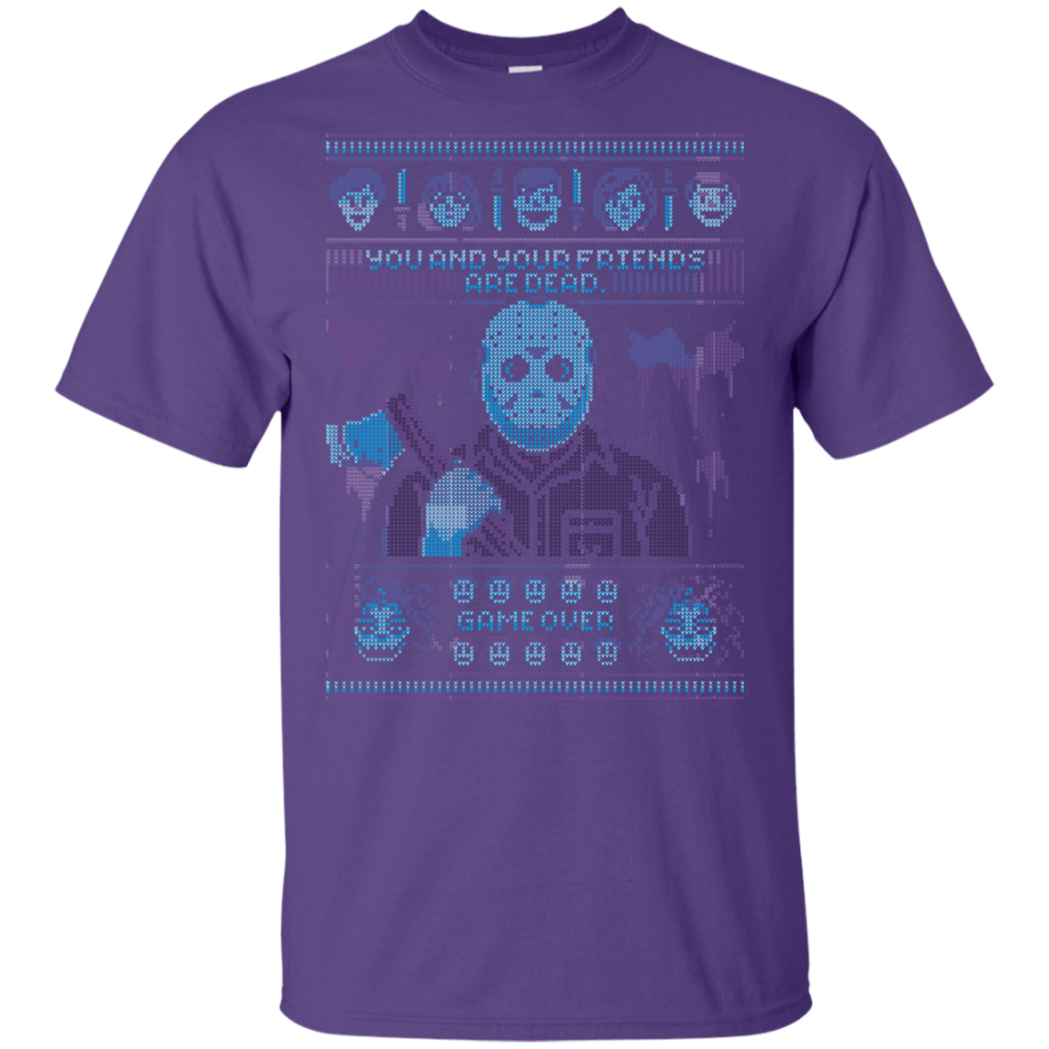 T-Shirts Purple / YXS Game Over Ugly Sweater Youth T-Shirt