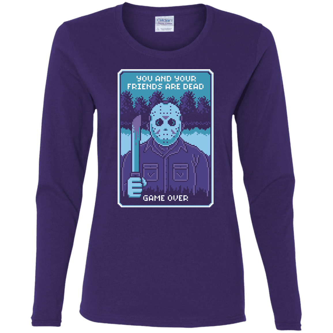T-Shirts Purple / S Game Over Women's Long Sleeve T-Shirt
