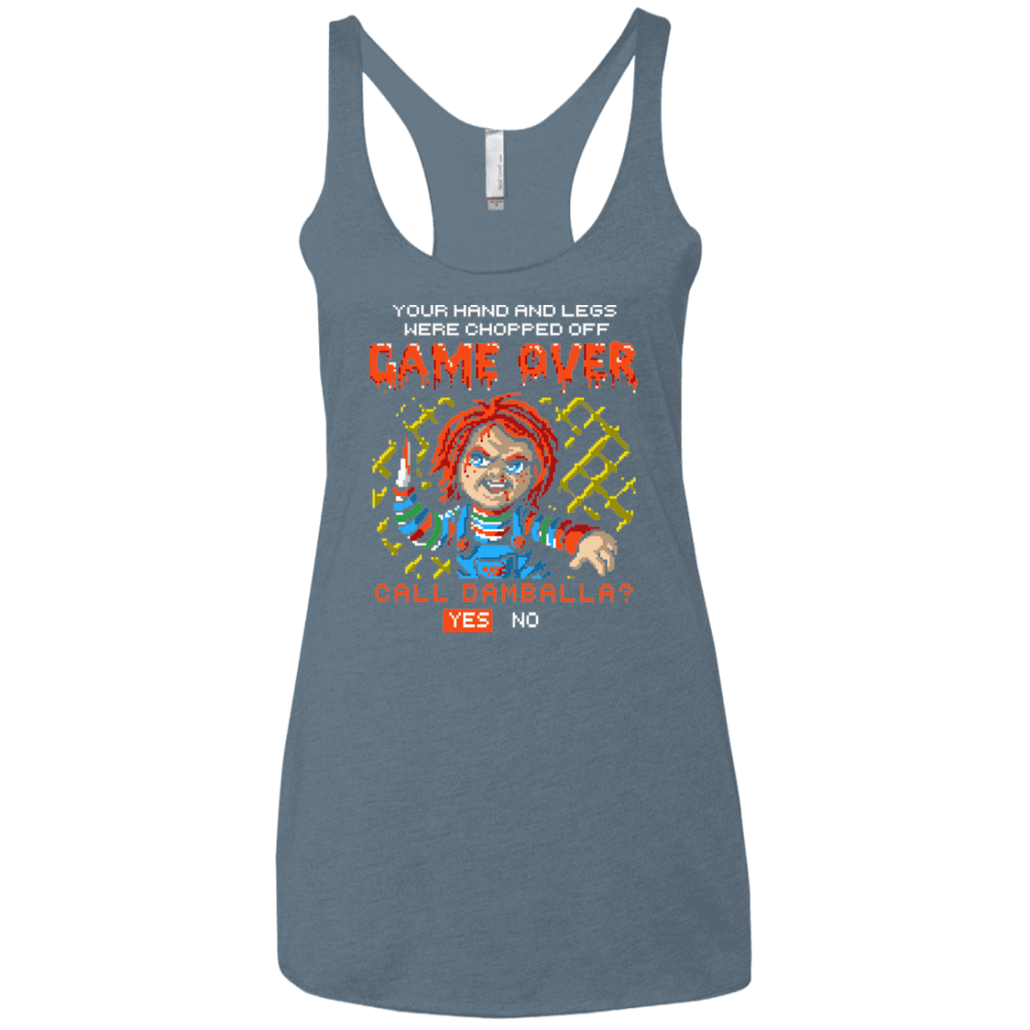 T-Shirts Indigo / X-Small Game Over Women's Triblend Racerback Tank