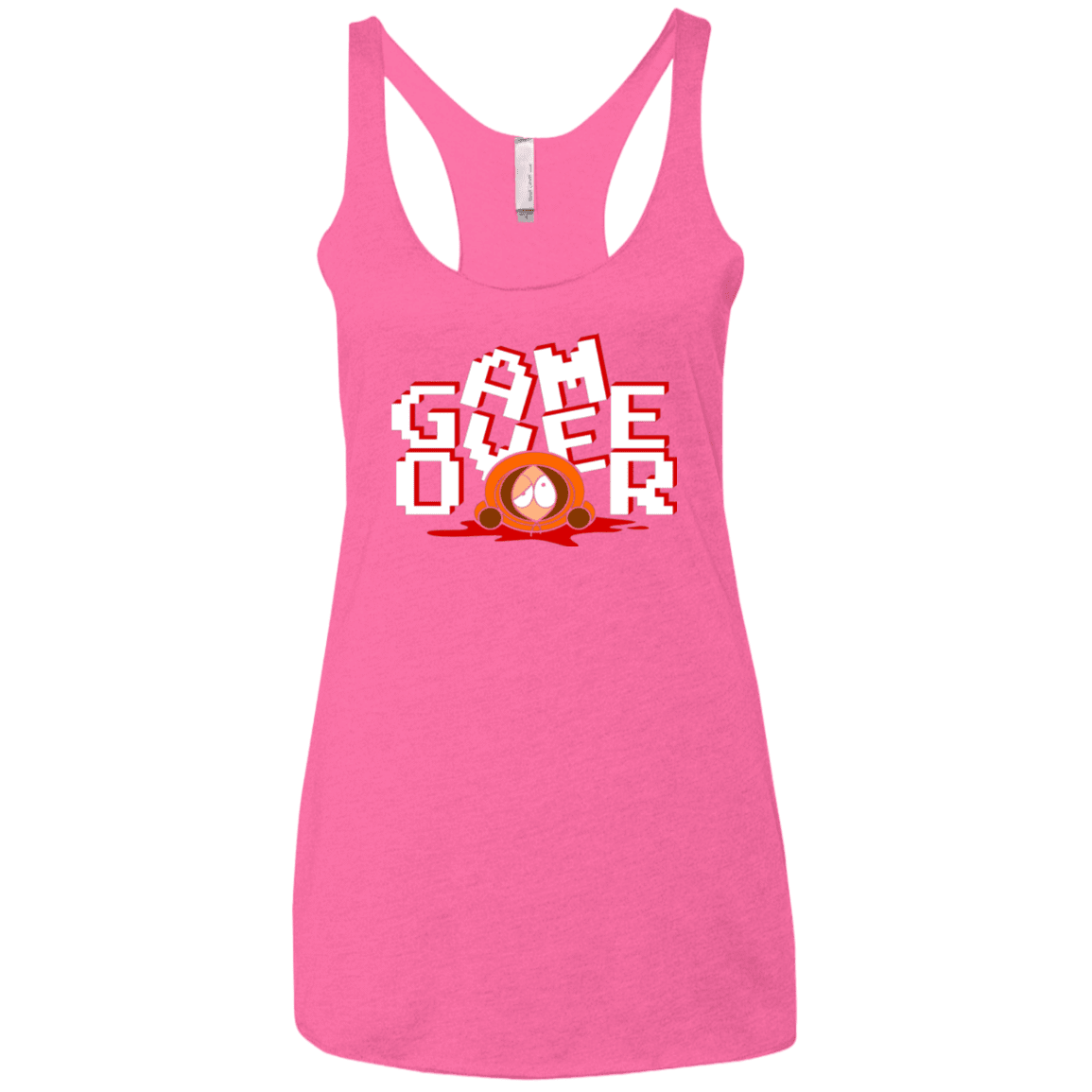 T-Shirts Vintage Pink / X-Small Game over Women's Triblend Racerback Tank