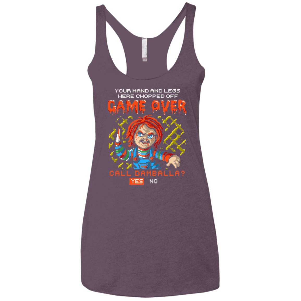 T-Shirts Vintage Purple / X-Small Game Over Women's Triblend Racerback Tank