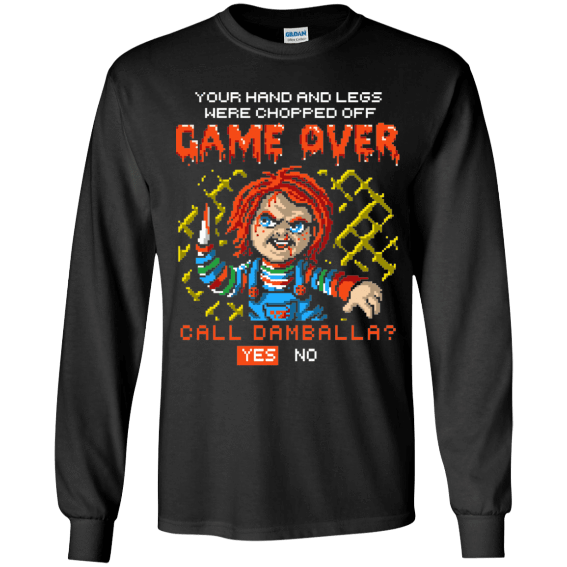 T-Shirts Black / YS Game Over Youth Long Sleeve T-Shirt