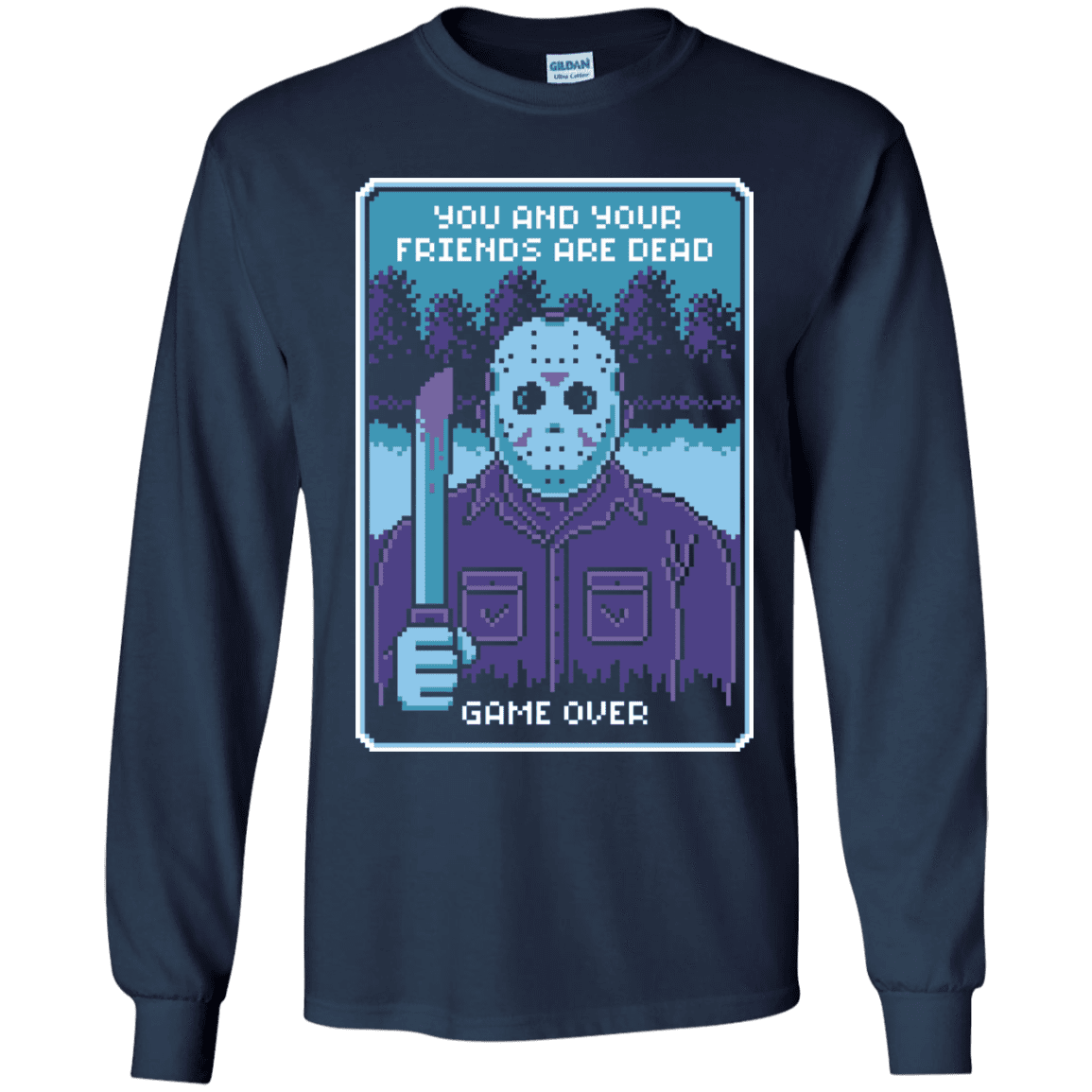 T-Shirts Navy / YS Game Over Youth Long Sleeve T-Shirt