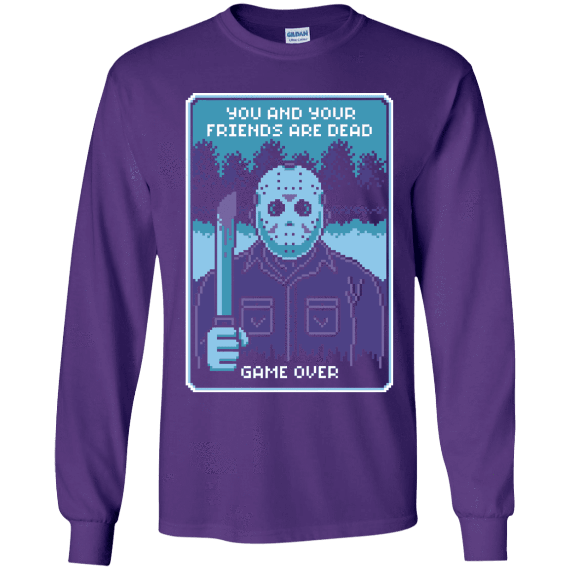 T-Shirts Purple / YS Game Over Youth Long Sleeve T-Shirt