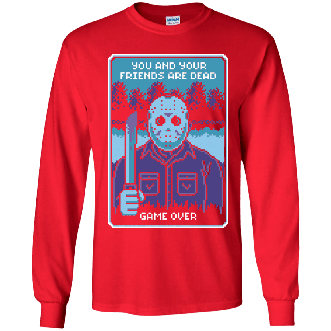 T-Shirts Red / YS Game Over Youth Long Sleeve T-Shirt
