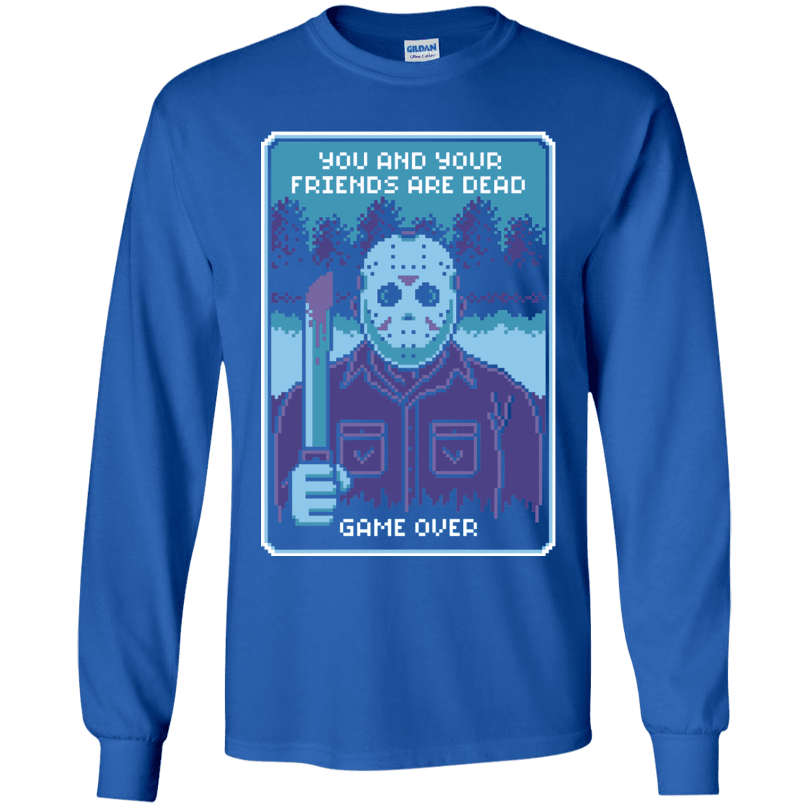 T-Shirts Royal / YS Game Over Youth Long Sleeve T-Shirt