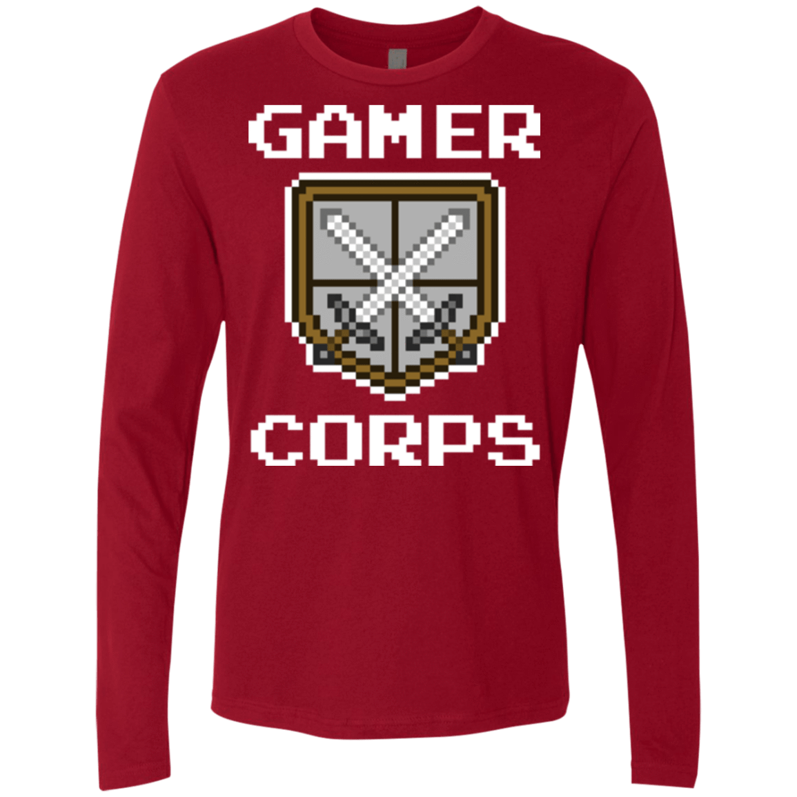 T-Shirts Cardinal / Small Gamer corps Men's Premium Long Sleeve