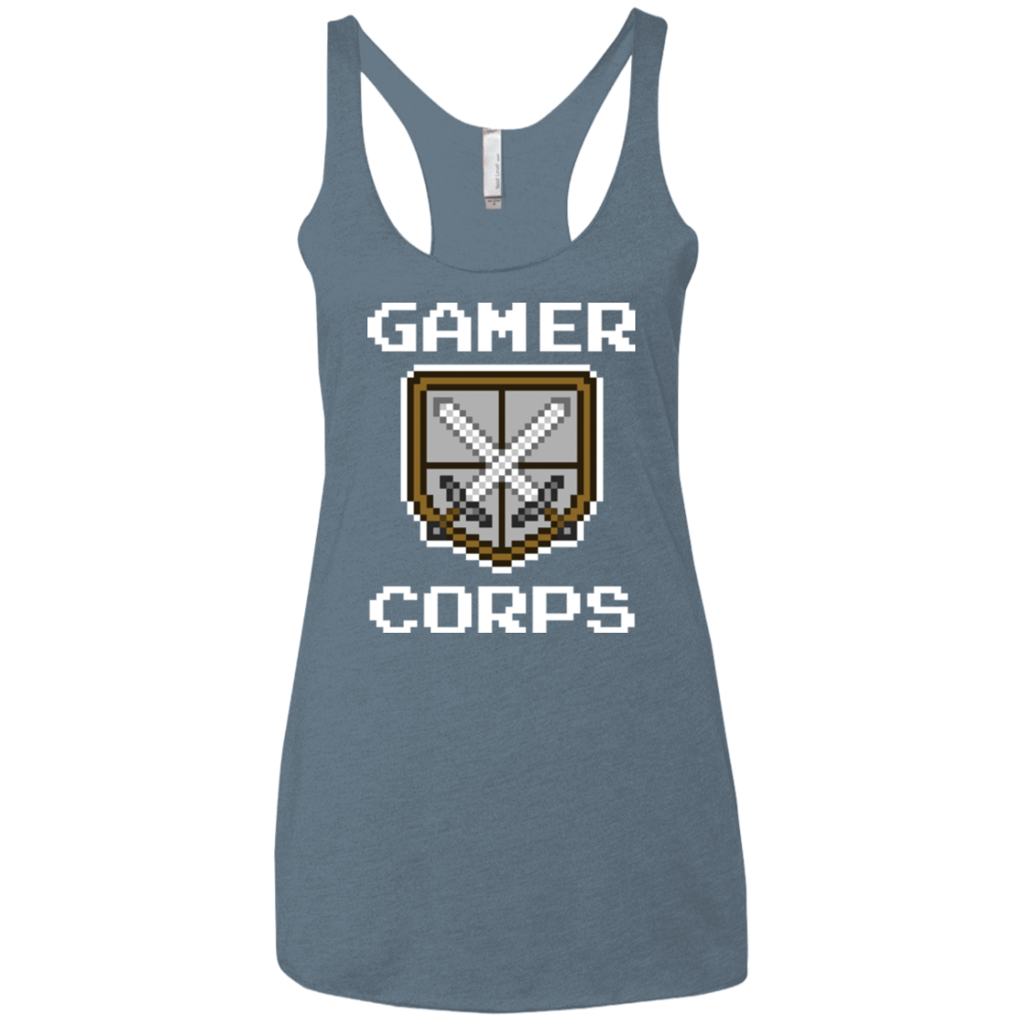 T-Shirts Indigo / X-Small Gamer corps Women's Triblend Racerback Tank