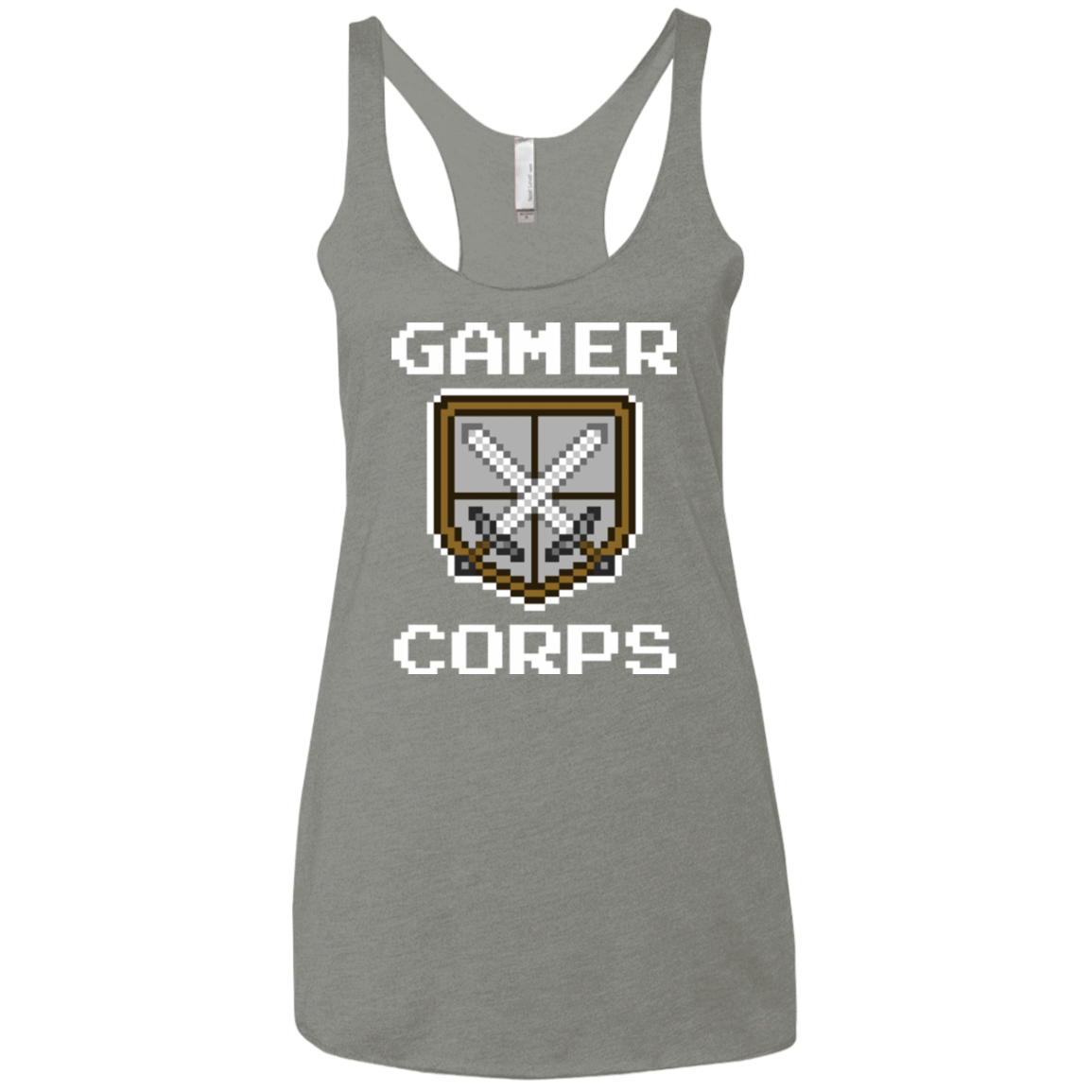 T-Shirts Venetian Grey / X-Small Gamer corps Women's Triblend Racerback Tank