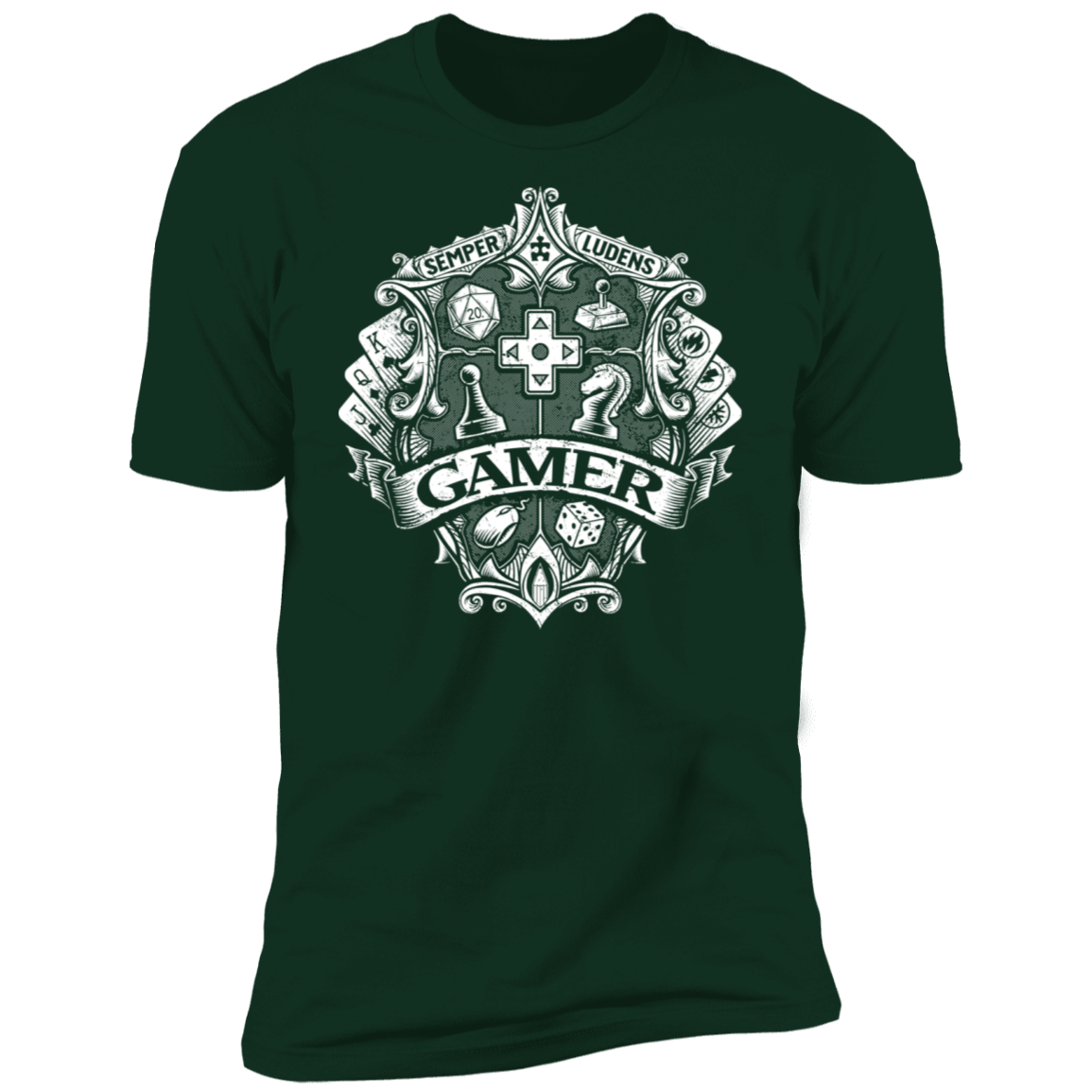 T-Shirts Forest Green / S Gamer Crest Men's Premium T-Shirt