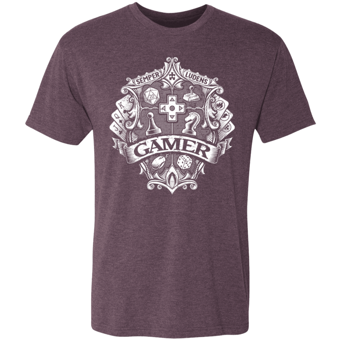 T-Shirts Vintage Purple / S Gamer Crest Men's Triblend T-Shirt