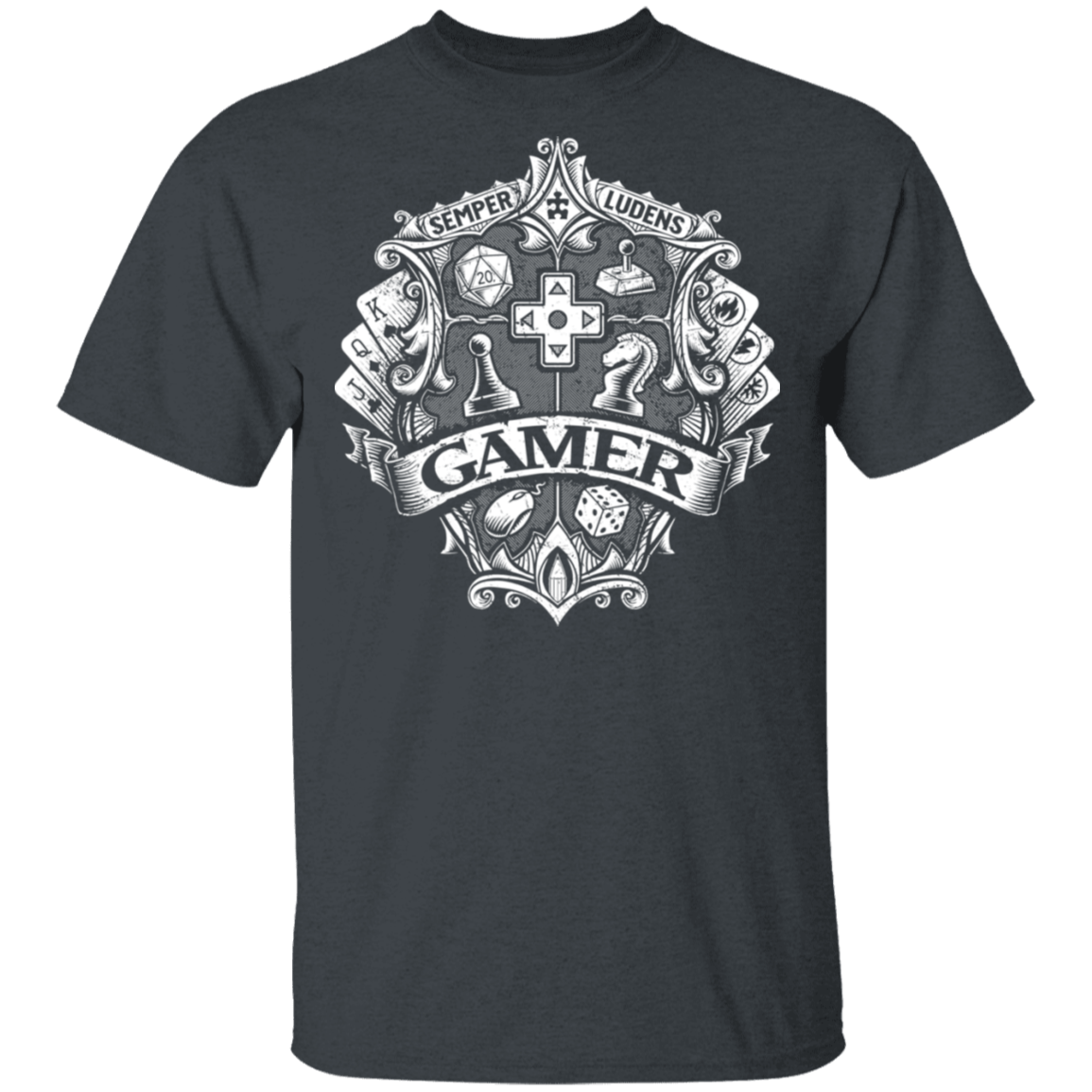 T-Shirts Dark Heather / S Gamer Crest T-Shirt