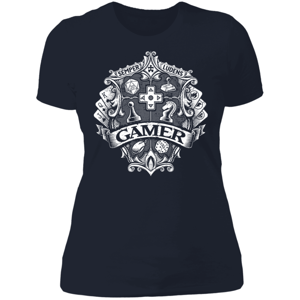 T-Shirts Midnight Navy / S Gamer Crest Women's Premium T-Shirt
