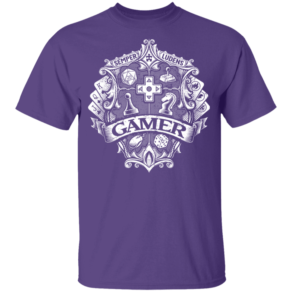 T-Shirts Purple / YXS Gamer Crest Youth T-Shirt