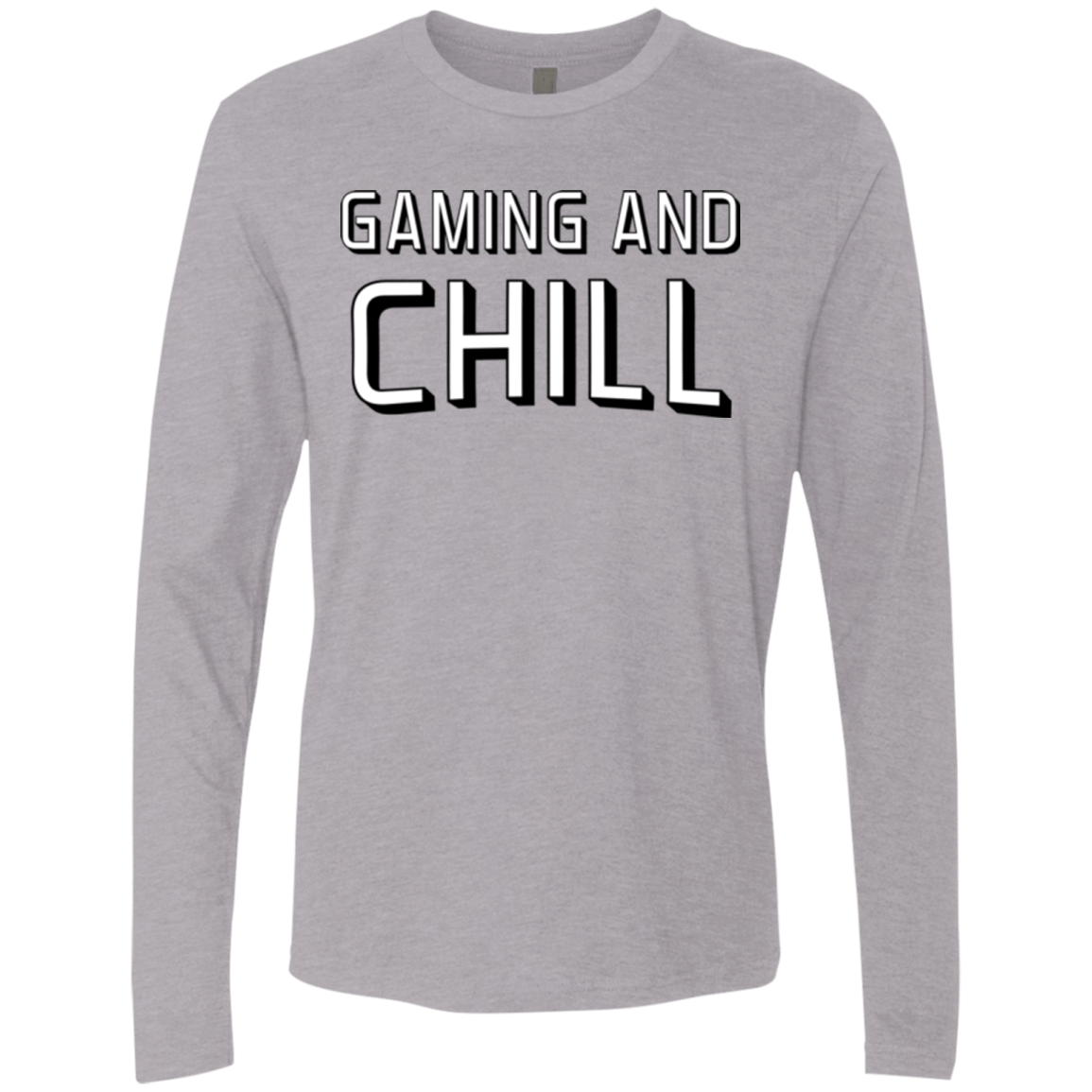 T-Shirts Heather Grey / Small Gaming and Chill Men's Premium Long Sleeve