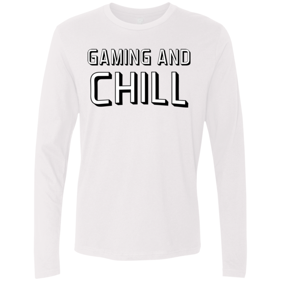 T-Shirts White / Small Gaming and Chill Men's Premium Long Sleeve