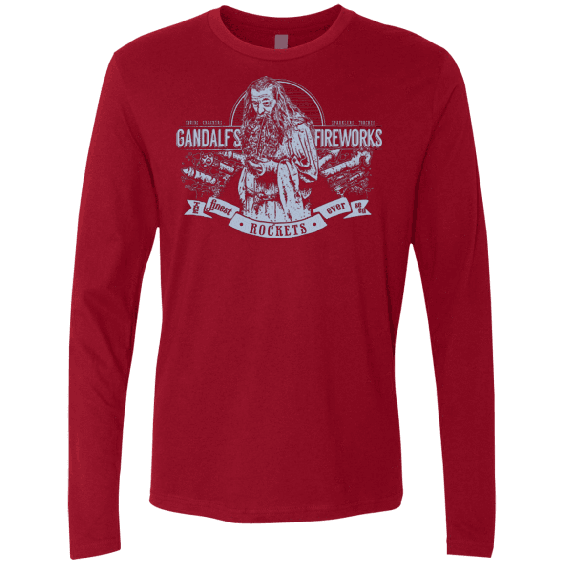 T-Shirts Cardinal / Small Gandalfs Fireworks Men's Premium Long Sleeve