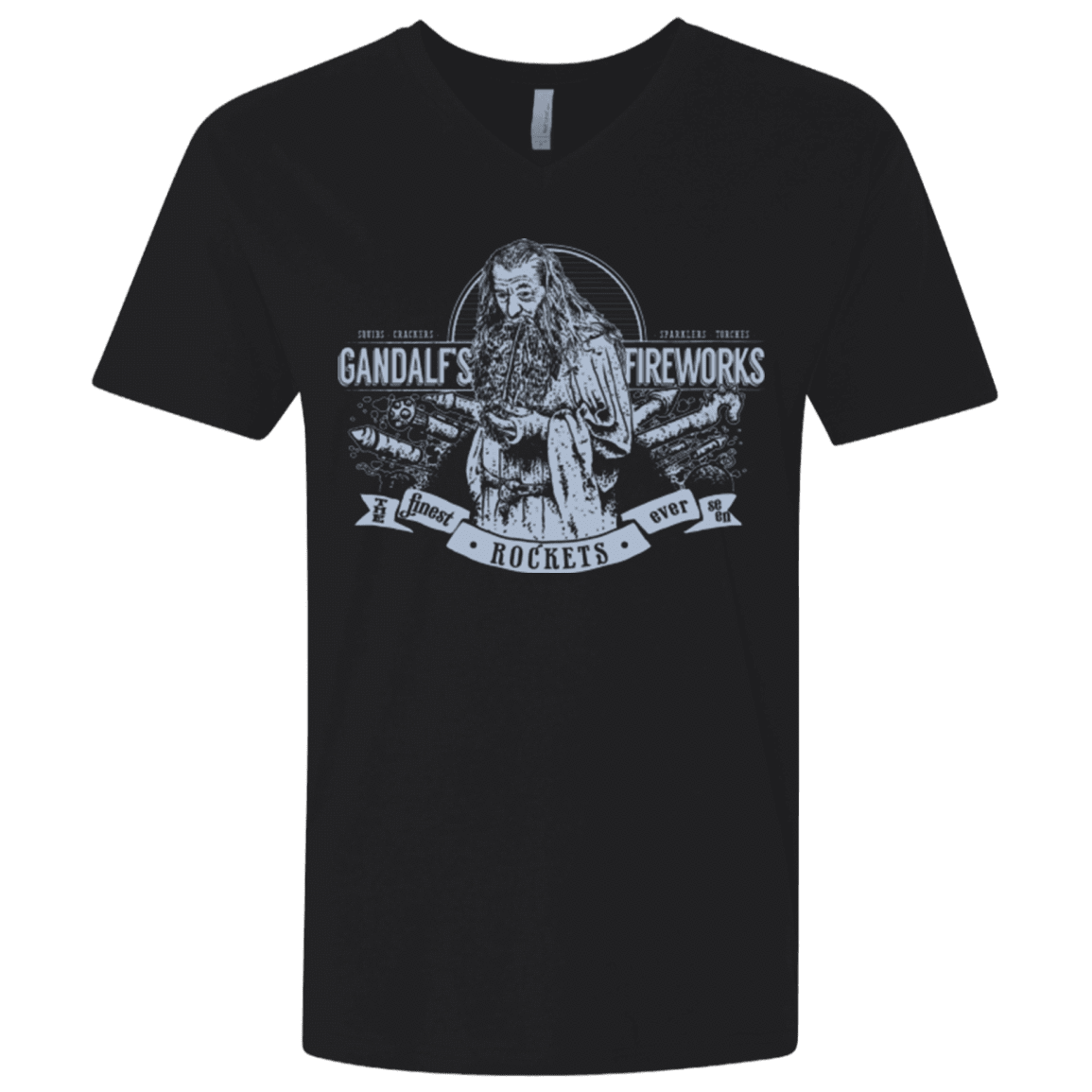 T-Shirts Black / X-Small Gandalfs Fireworks Men's Premium V-Neck