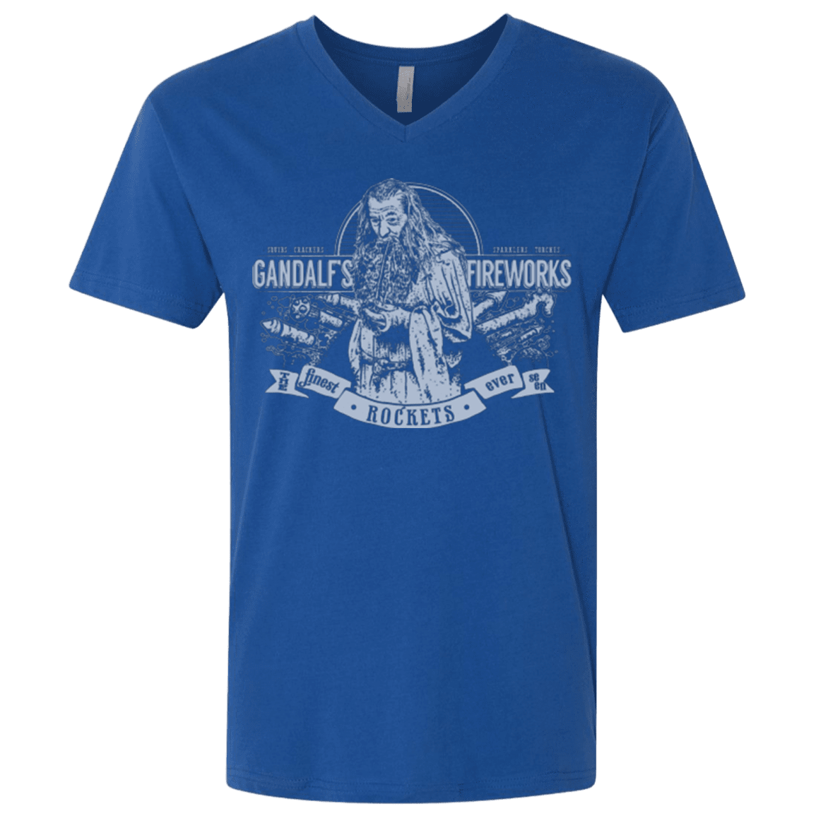 T-Shirts Royal / X-Small Gandalfs Fireworks Men's Premium V-Neck