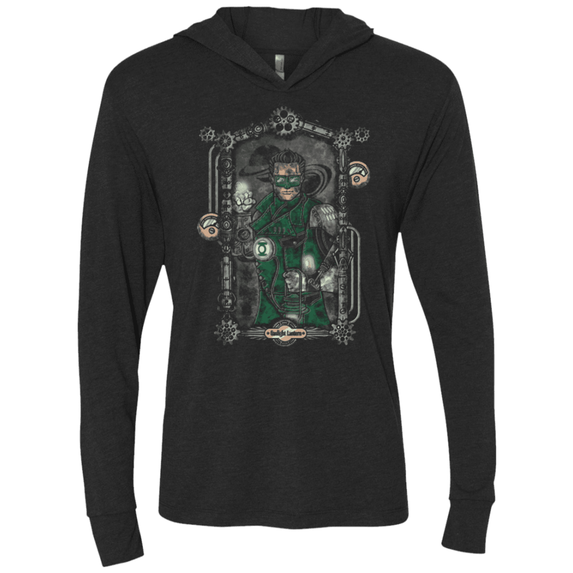 T-Shirts Vintage Black / X-Small Gaslight Lantern Triblend Long Sleeve Hoodie Tee