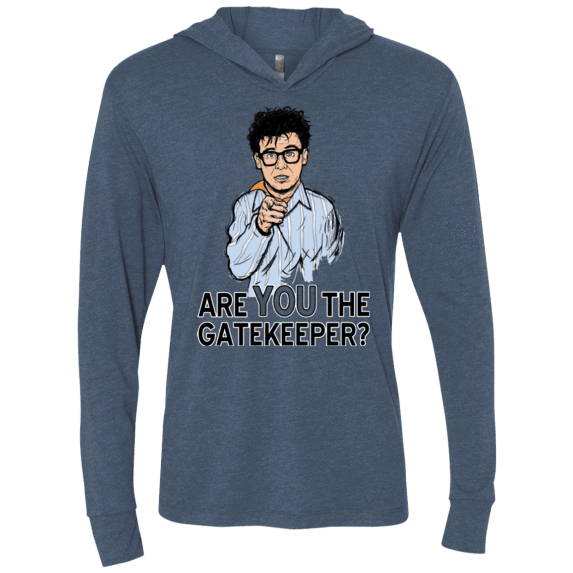 T-Shirts Indigo / X-Small gatekeeper Triblend Long Sleeve Hoodie Tee