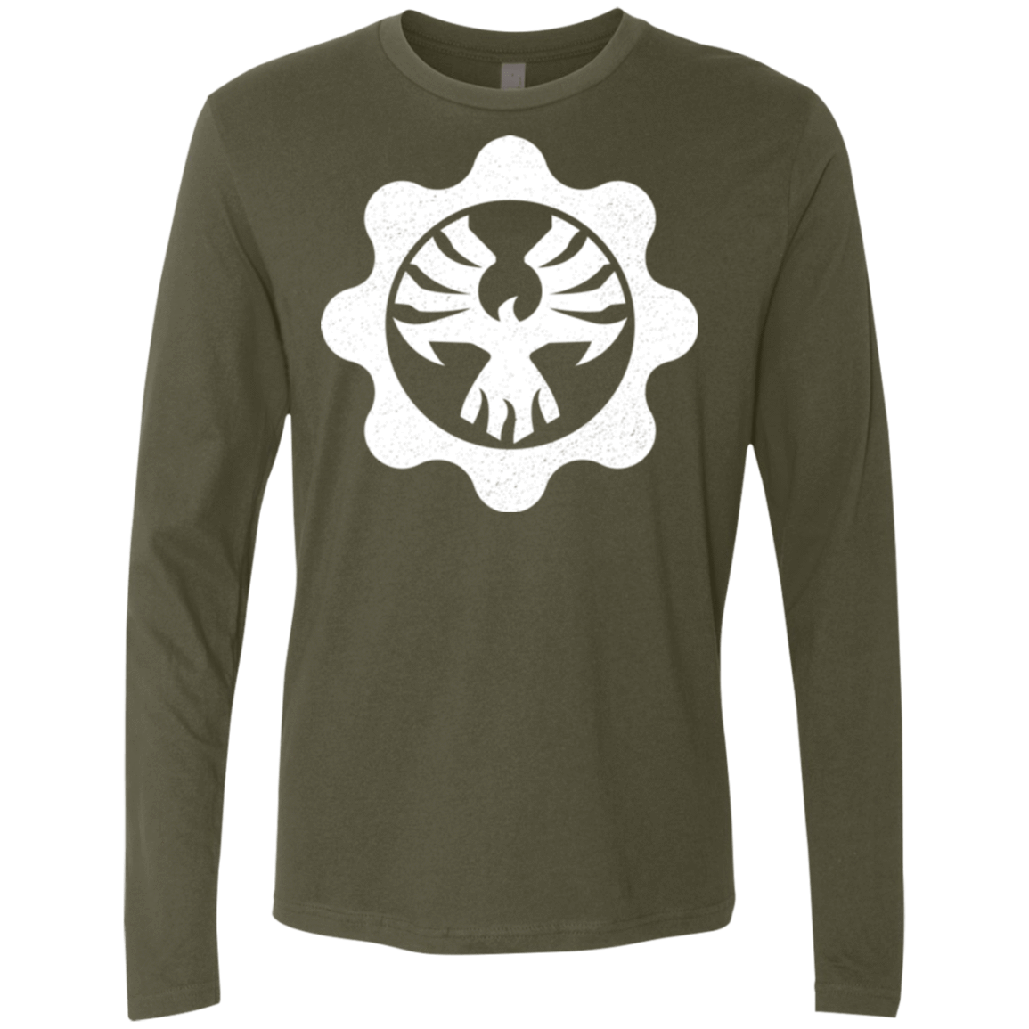 T-Shirts Military Green / Small Gears of War 4 Cog Emblem Men's Premium Long Sleeve