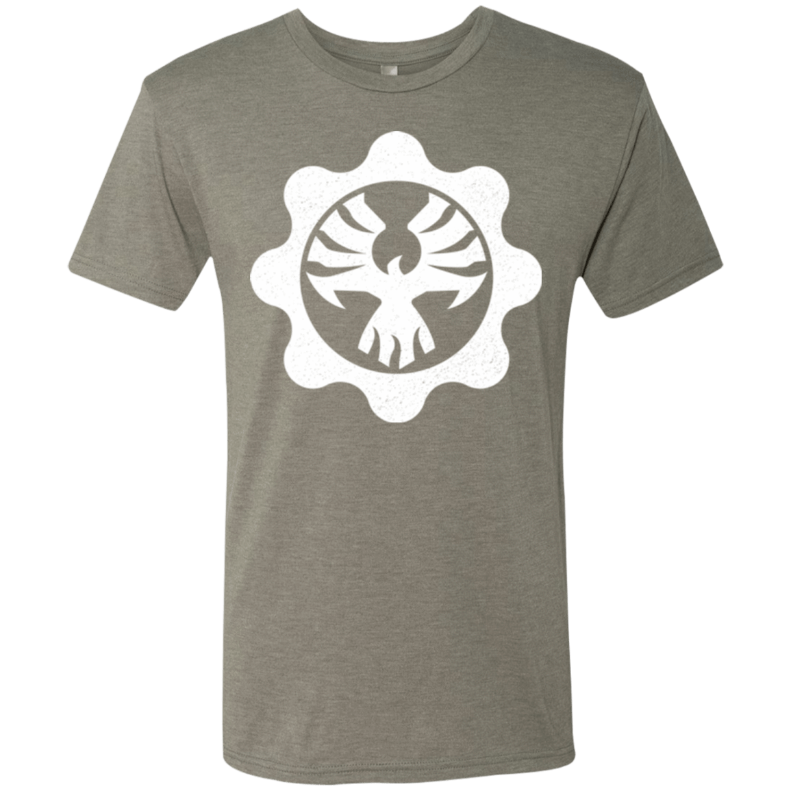 T-Shirts Venetian Grey / Small Gears of War 4 Cog Emblem Men's Triblend T-Shirt