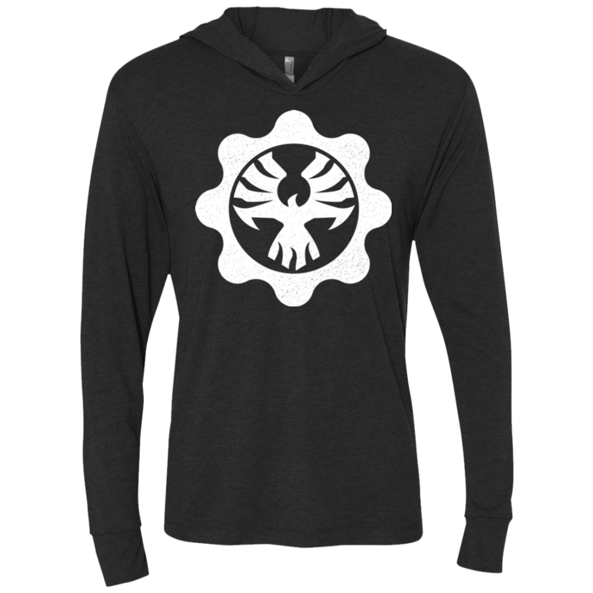 T-Shirts Vintage Black / X-Small Gears of War 4 Cog Emblem Triblend Long Sleeve Hoodie Tee