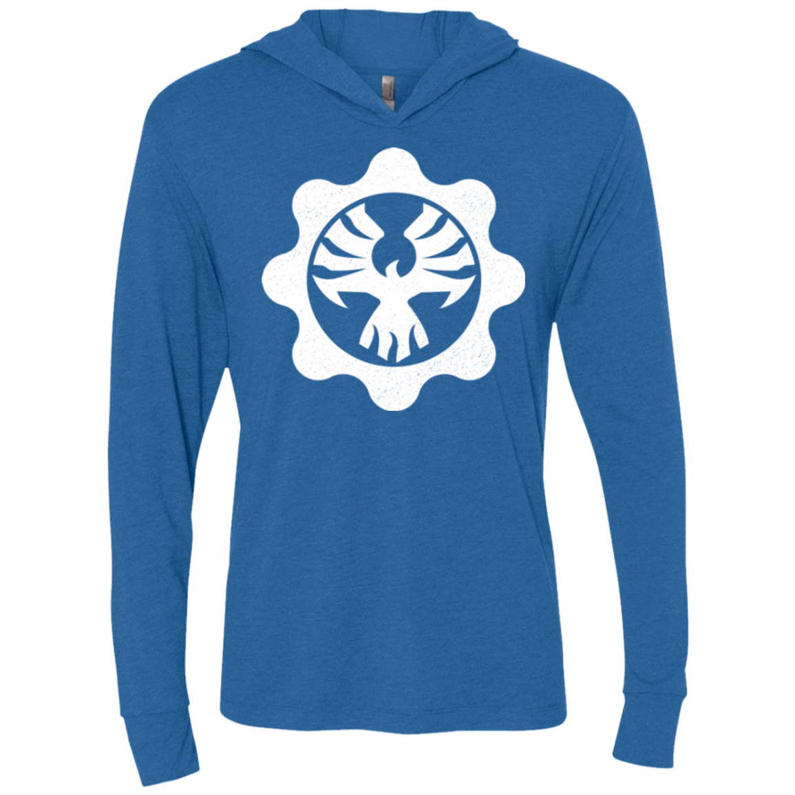T-Shirts Vintage Royal / X-Small Gears of War 4 Cog Emblem Triblend Long Sleeve Hoodie Tee