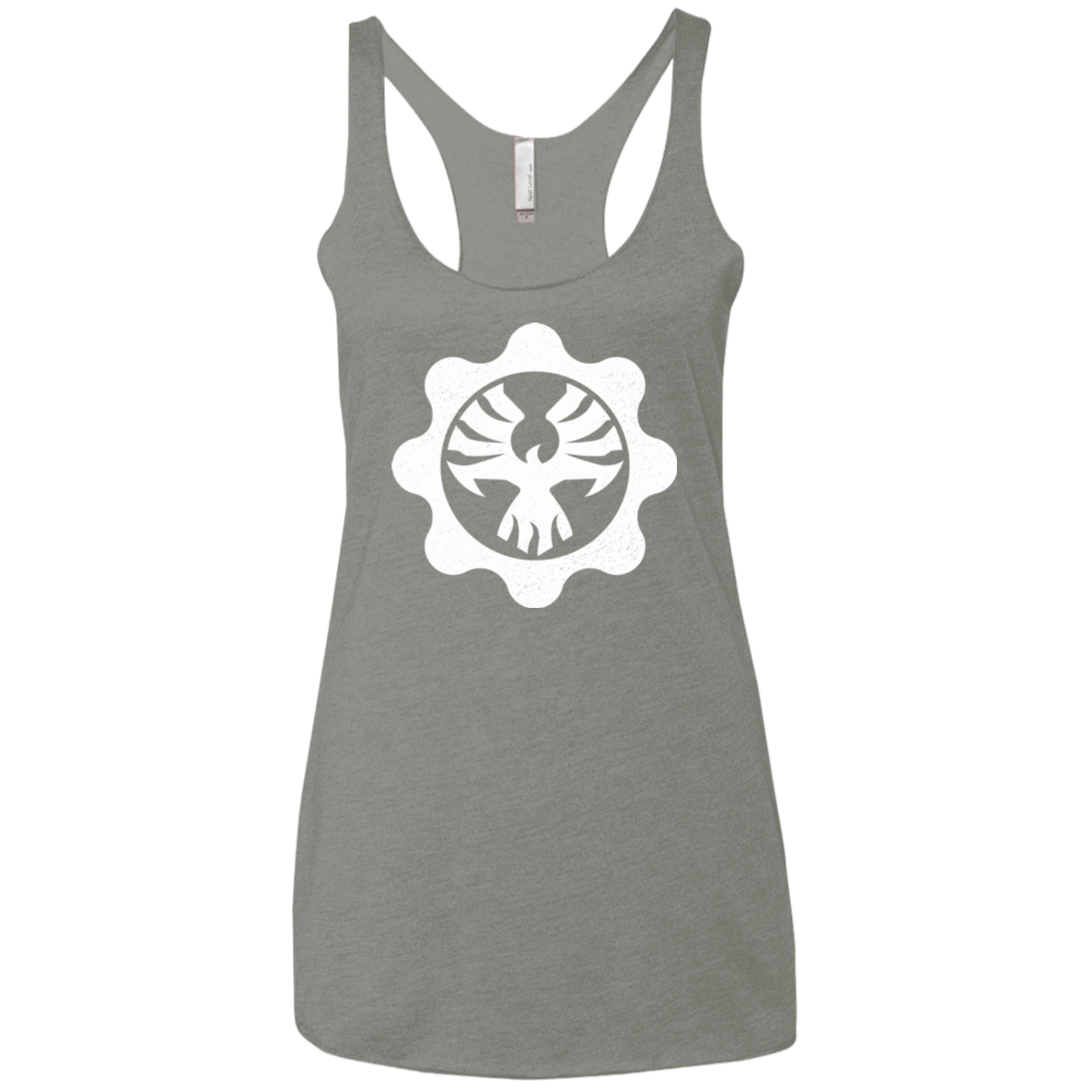 T-Shirts Venetian Grey / X-Small Gears of War 4 Cog Emblem Women's Triblend Racerback Tank