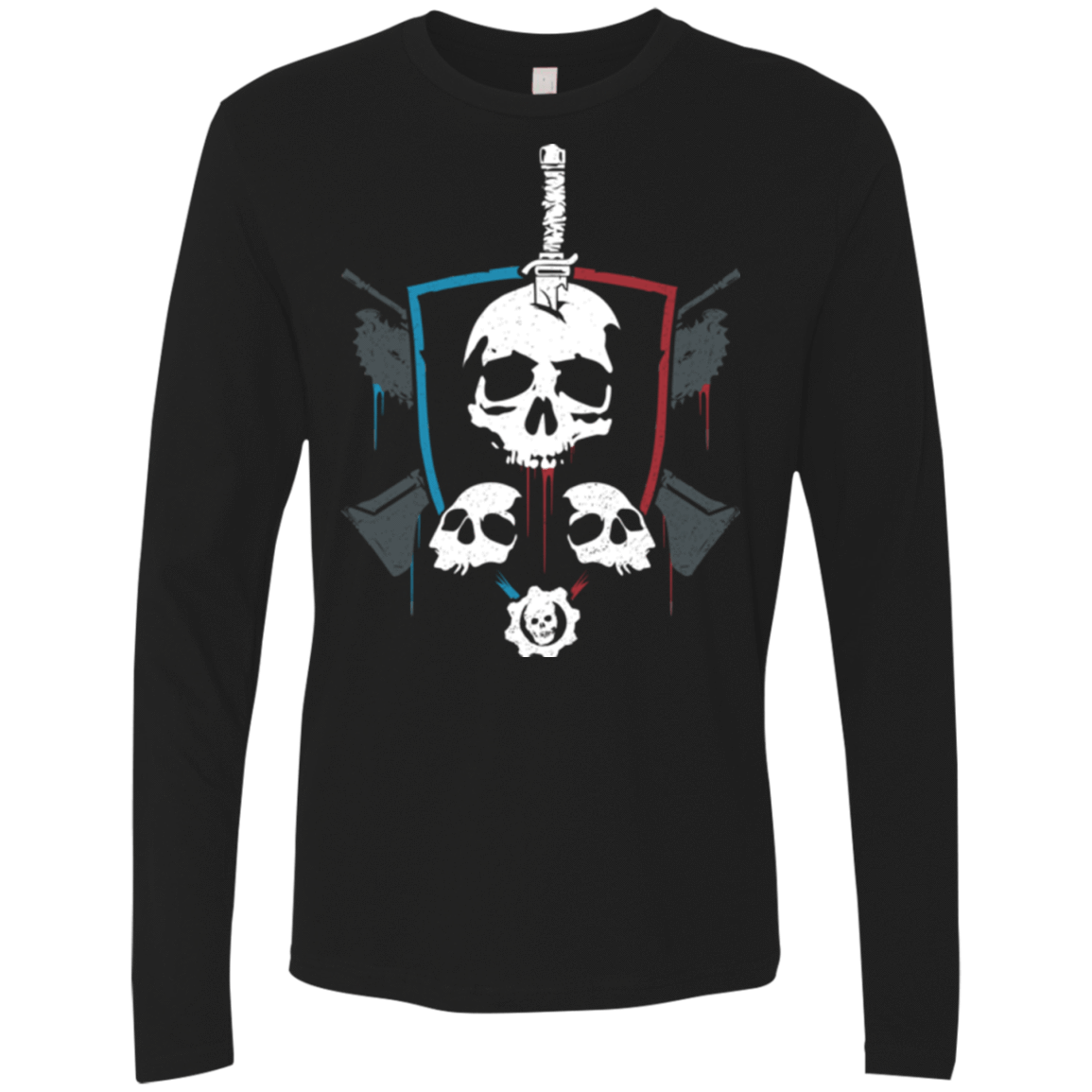 T-Shirts Black / Small Gears of War 4 Crest Men's Premium Long Sleeve