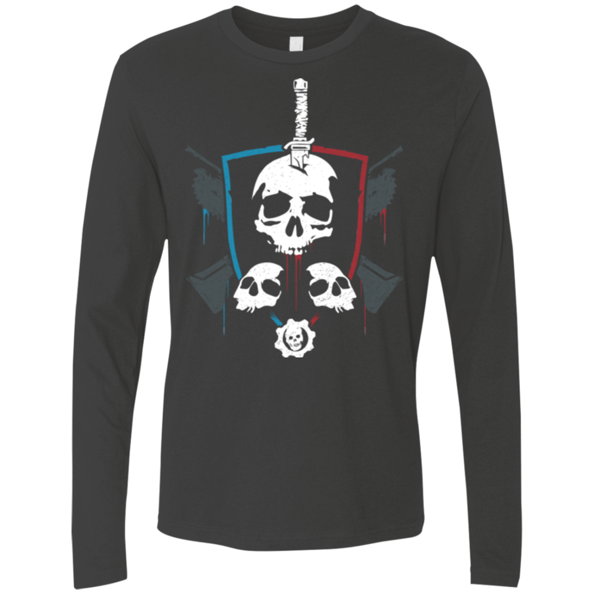 T-Shirts Heavy Metal / Small Gears of War 4 Crest Men's Premium Long Sleeve