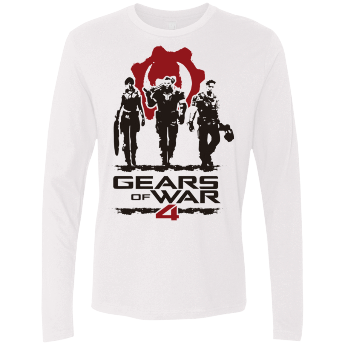 T-Shirts White / Small Gears Of War 4 White Men's Premium Long Sleeve
