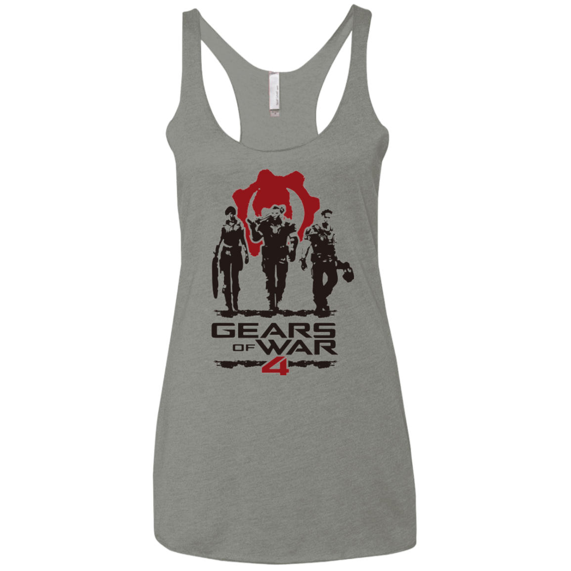 T-Shirts Venetian Grey / X-Small Gears Of War 4 White Women's Triblend Racerback Tank