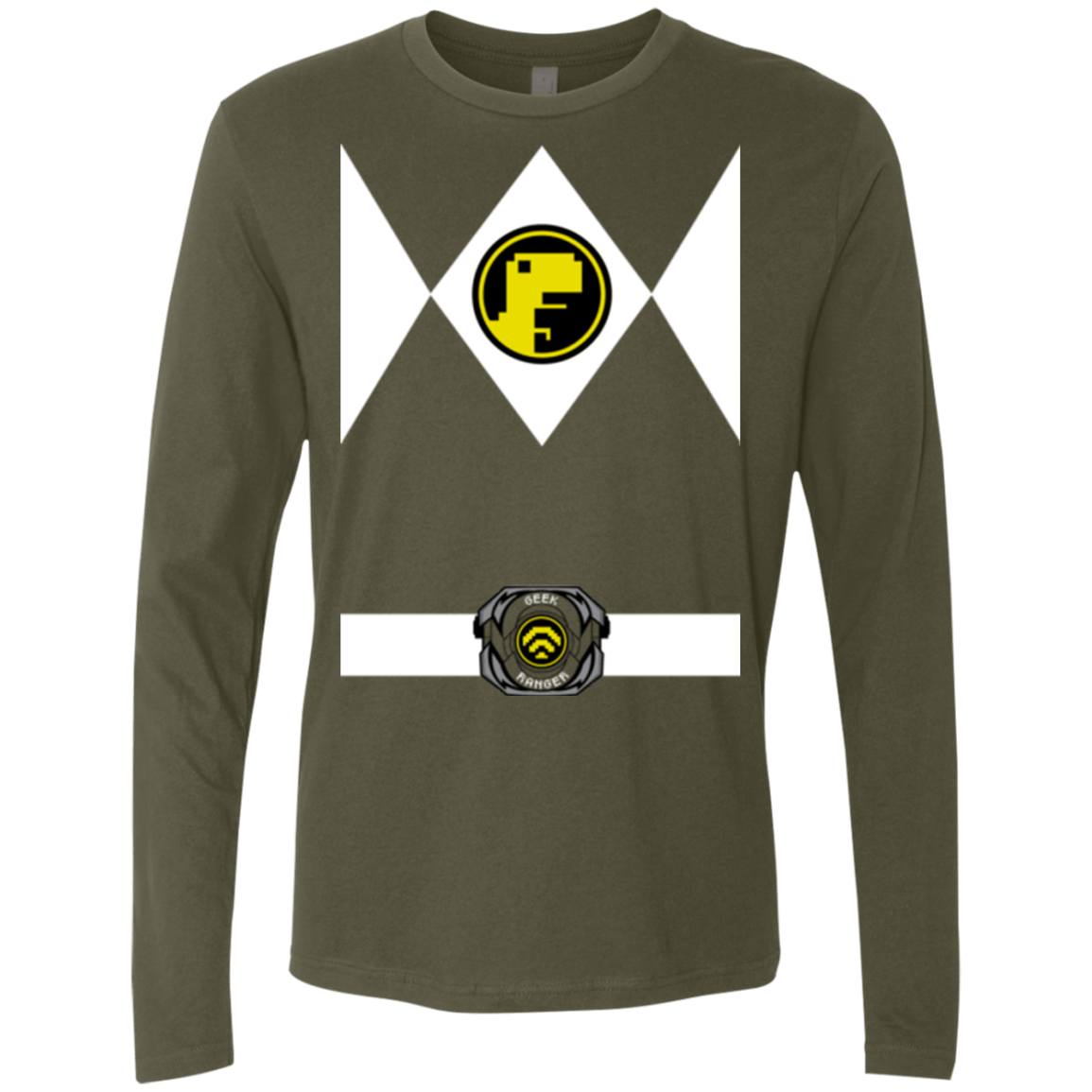 T-Shirts Military Green / Small Geek Ranger Men's Premium Long Sleeve