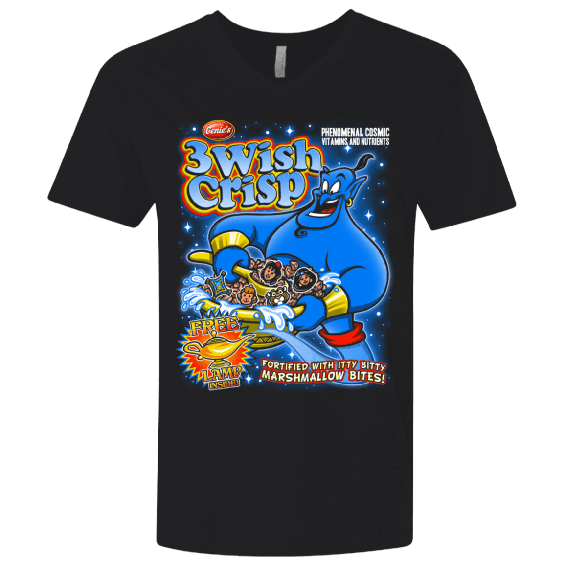 T-Shirts Black / X-Small Genie Cereal Men's Premium V-Neck